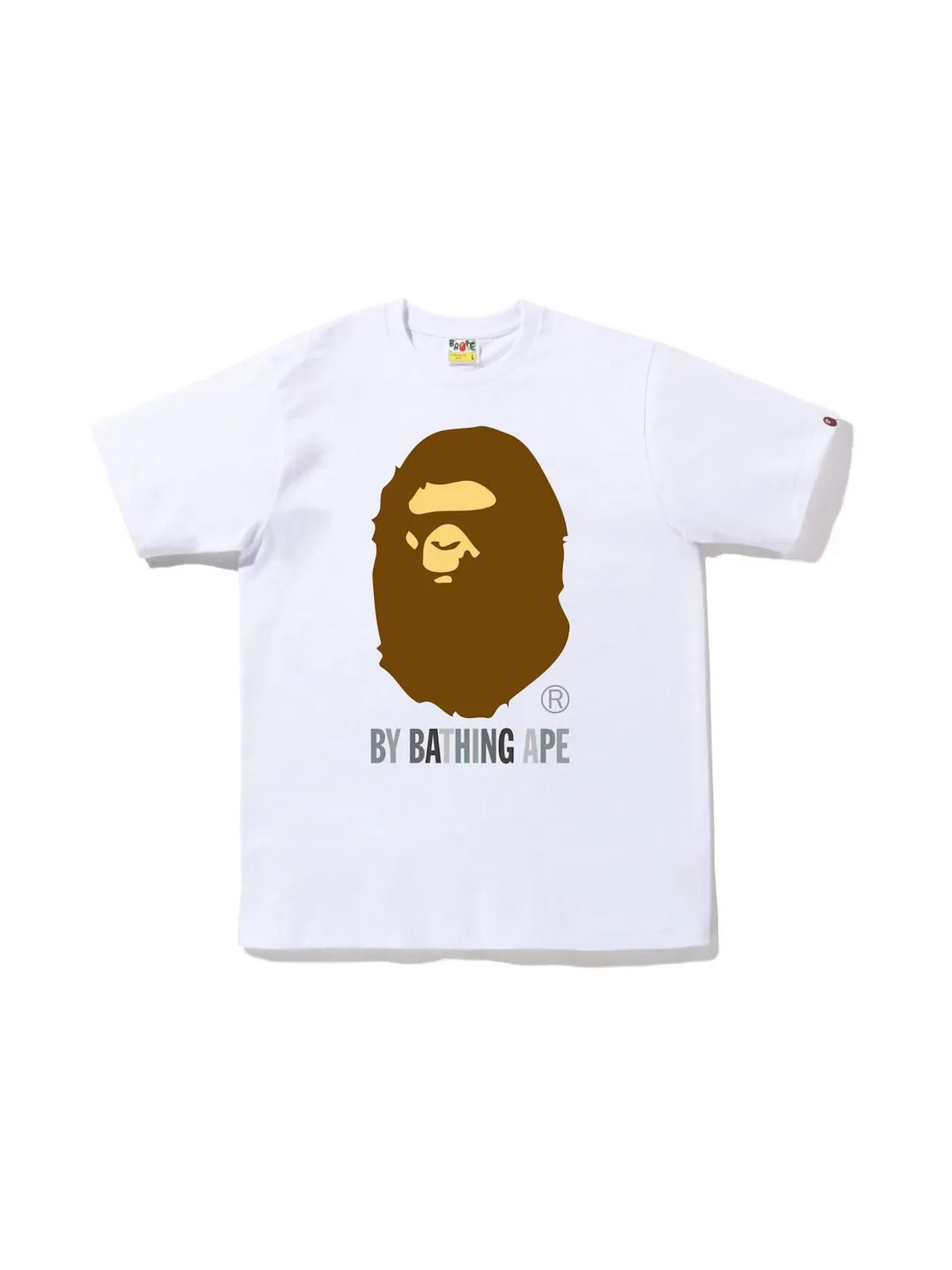 Мужская футболка с принтом Tee (FW22) BAPE — изображение 1 из 1, белый черный