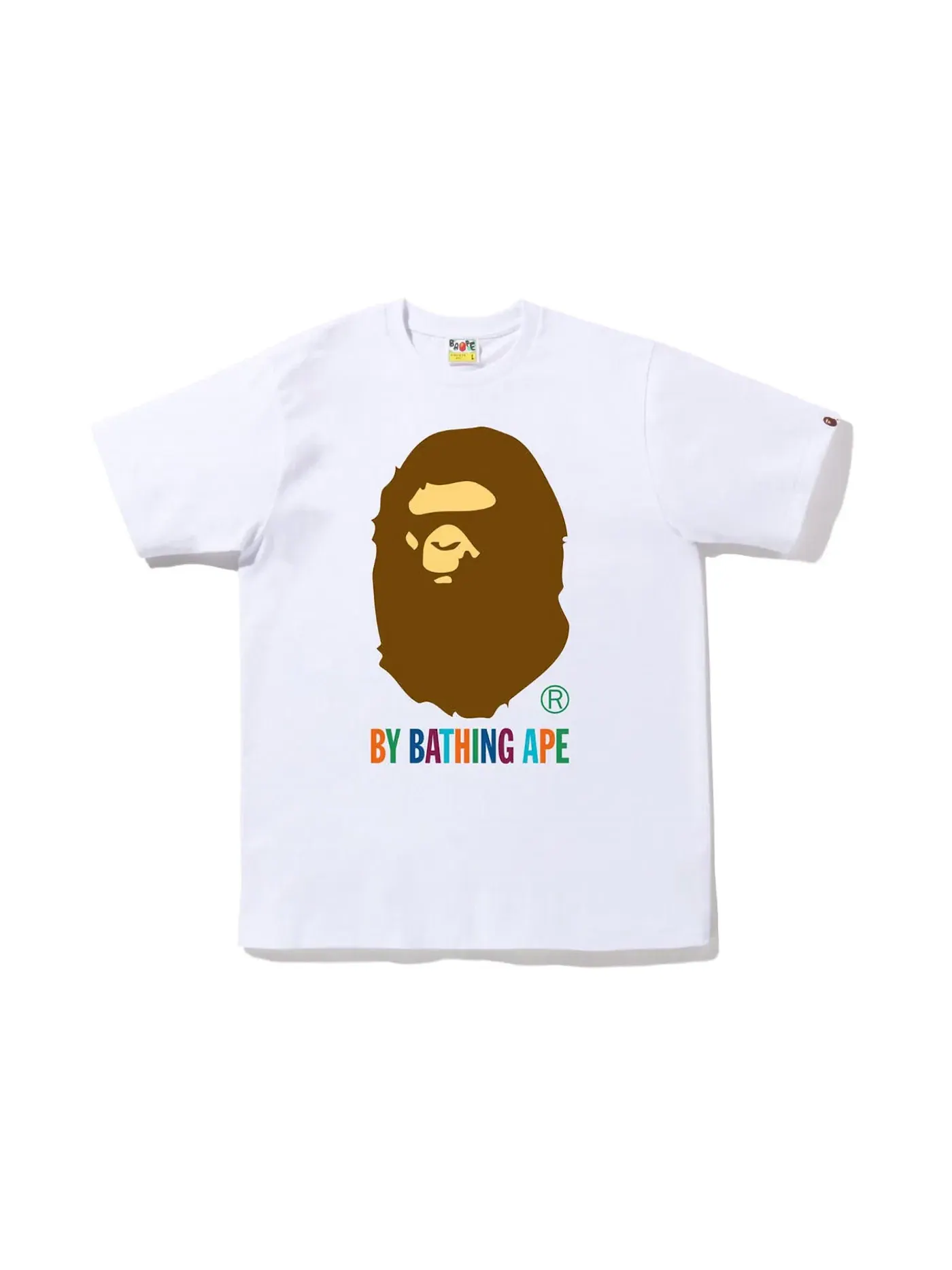 Мужская футболка с принтом BAPE Tee (FW22) — изображение 1 из 1, белый мульти