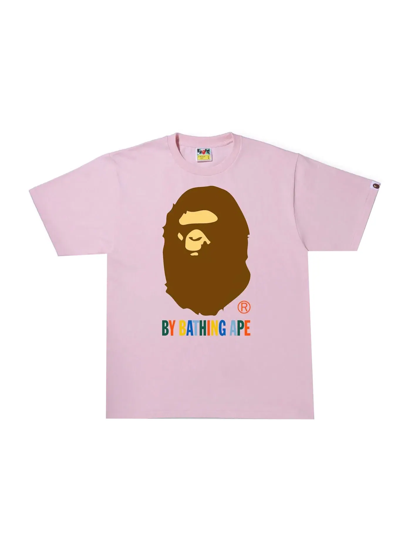 Мужская футболка с принтом Tee BAPE — изображение 1 из 1, розовый