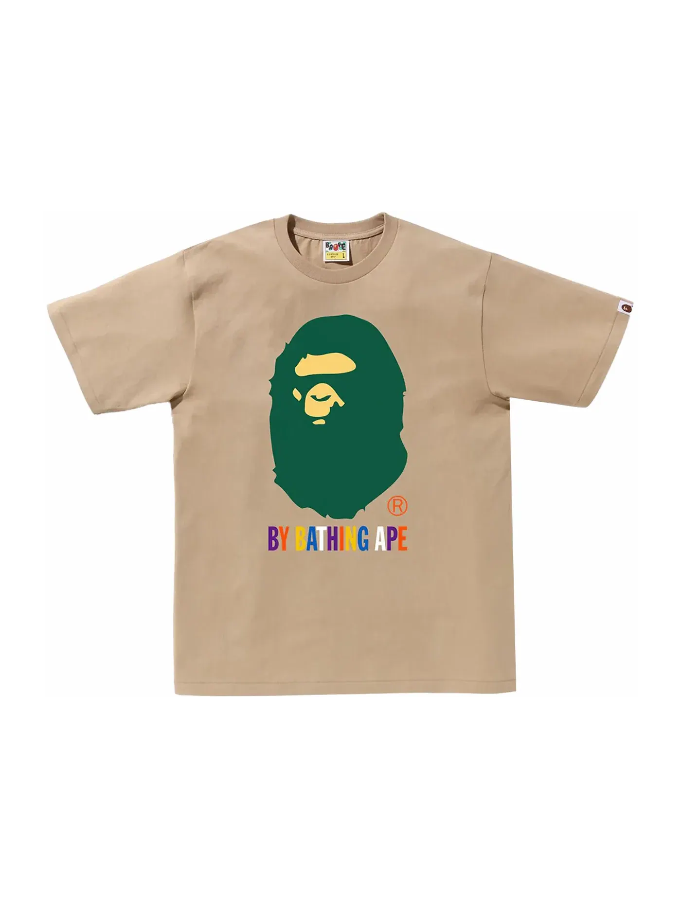 Мужская футболка с принтом BAPE Colors By Bathing Ape Tee (SS24) BAPE — изображение 1 из 1, бежевый