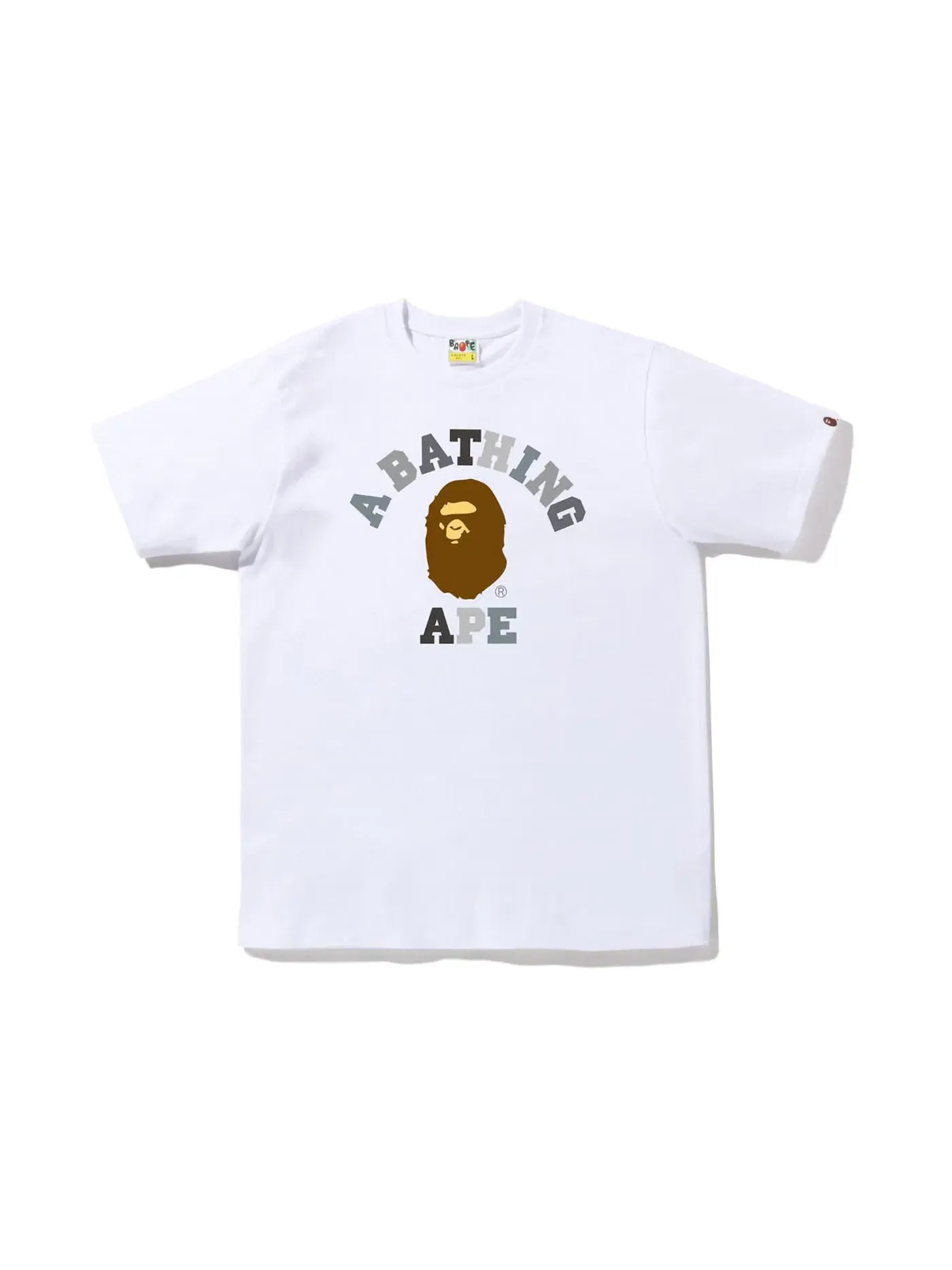 Мужская футболка хлопковая Tee (FW22) BAPE — изображение 1 из 1, белый черный