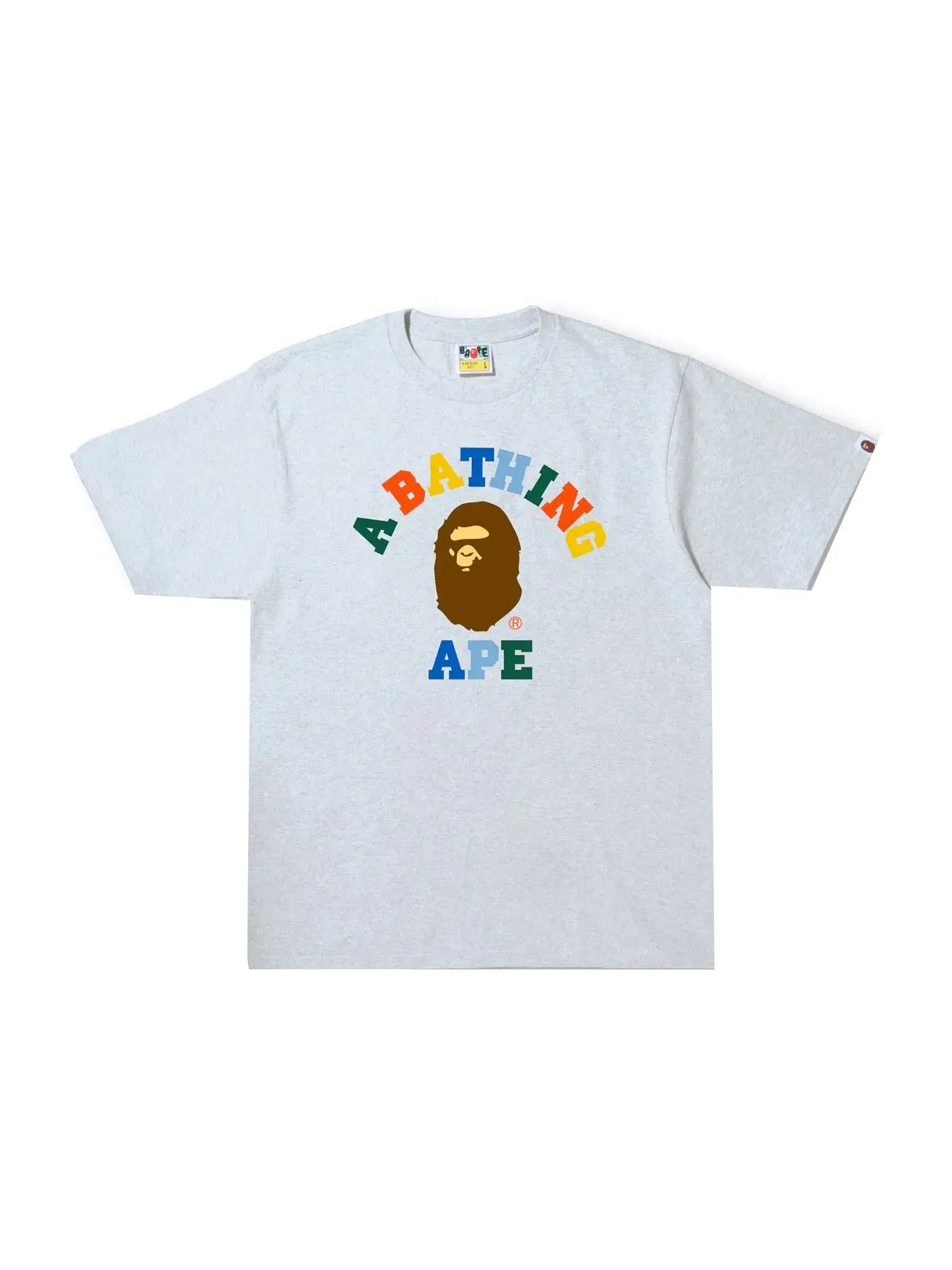 Мужская футболка с принтом BAPE Tee (SS22) — изображение 1 из 1, серый