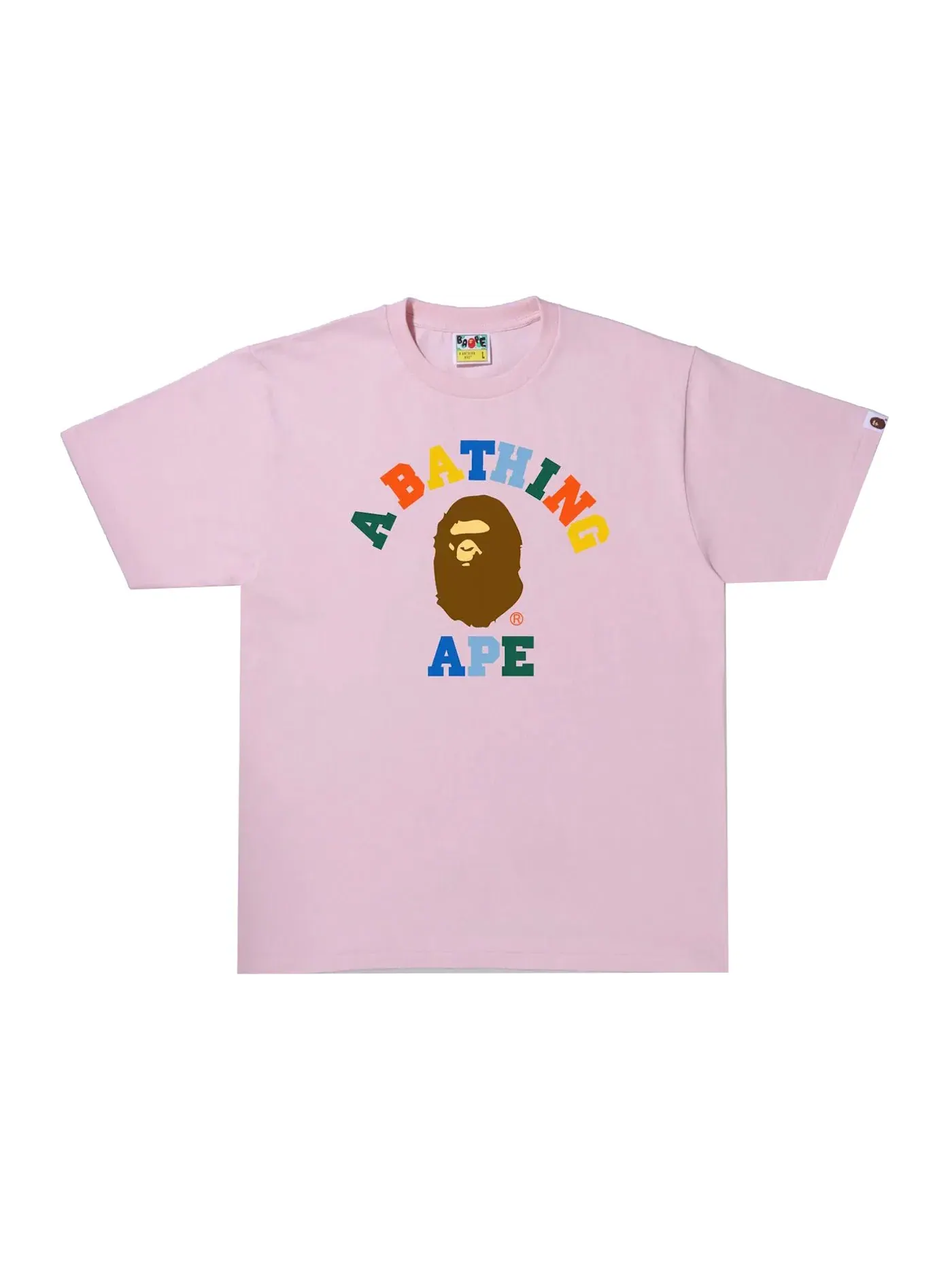 Мужская футболка с принтом Tee (SS22) BAPE — изображение 1 из 1, розовый