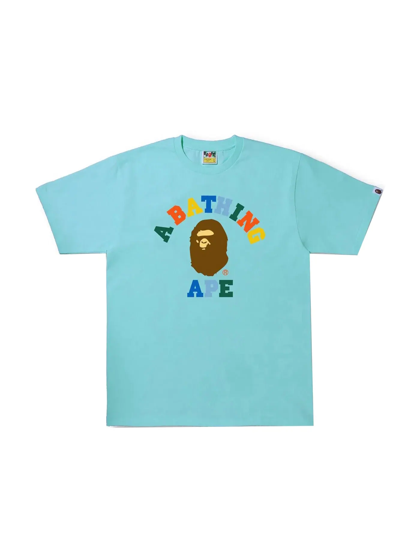 Мужская футболка с принтом BAPE Colors College Tee (SS22) BAPE, Sax — изображение 1 из 1