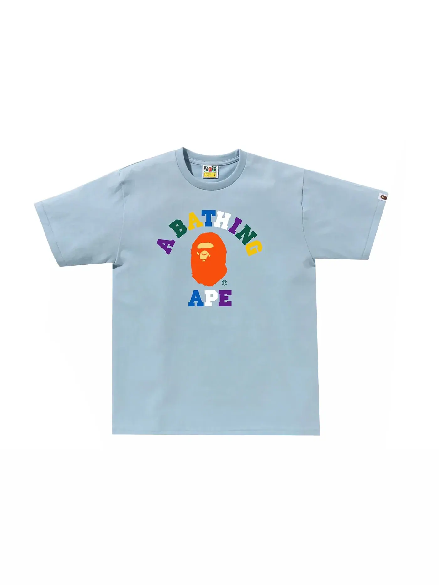 Мужская футболка с принтом BAPE Colors College Tee Sax BAPE, Sax — изображение 1 из 1
