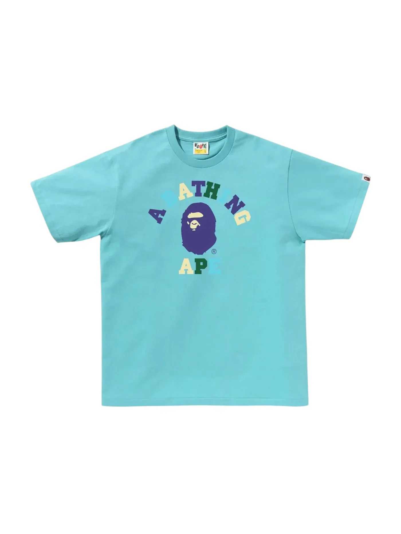 Мужская футболка с принтом BAPE Colors College Tee Tee BAPE — изображение 1 из 1, синий