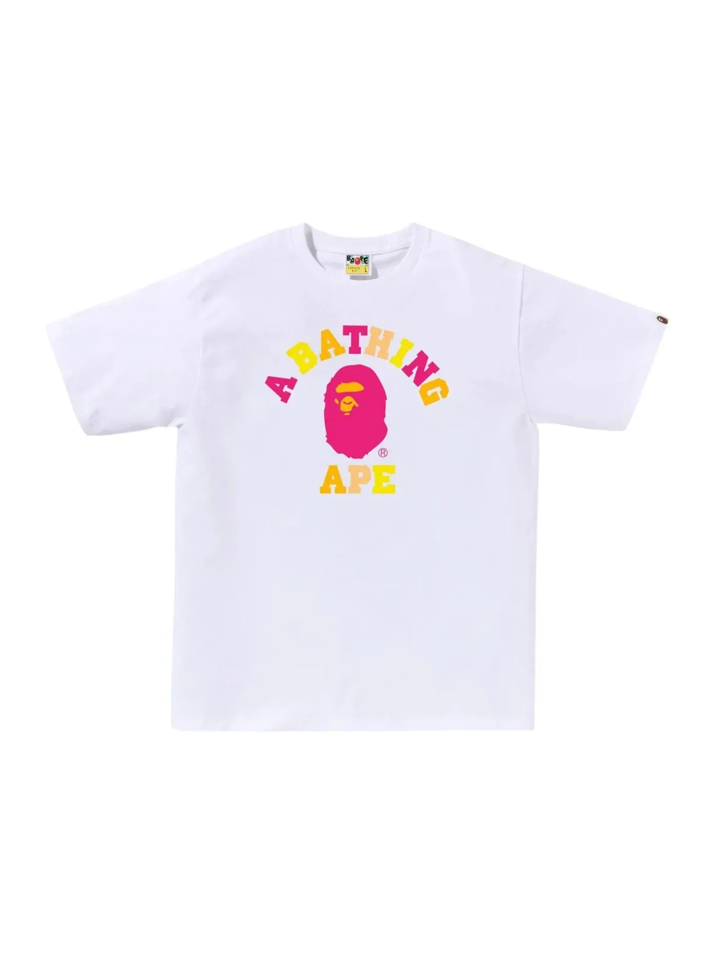 Мужская футболка BAPE Colors College Tee — изображение 1 из 1, белый