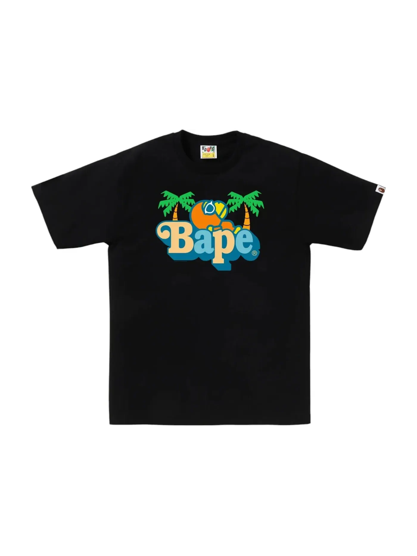 Мужская футболка с принтом BAPE Colors Milo On BAPE Summer Tee BAPE — изображение 1 из 1, черный