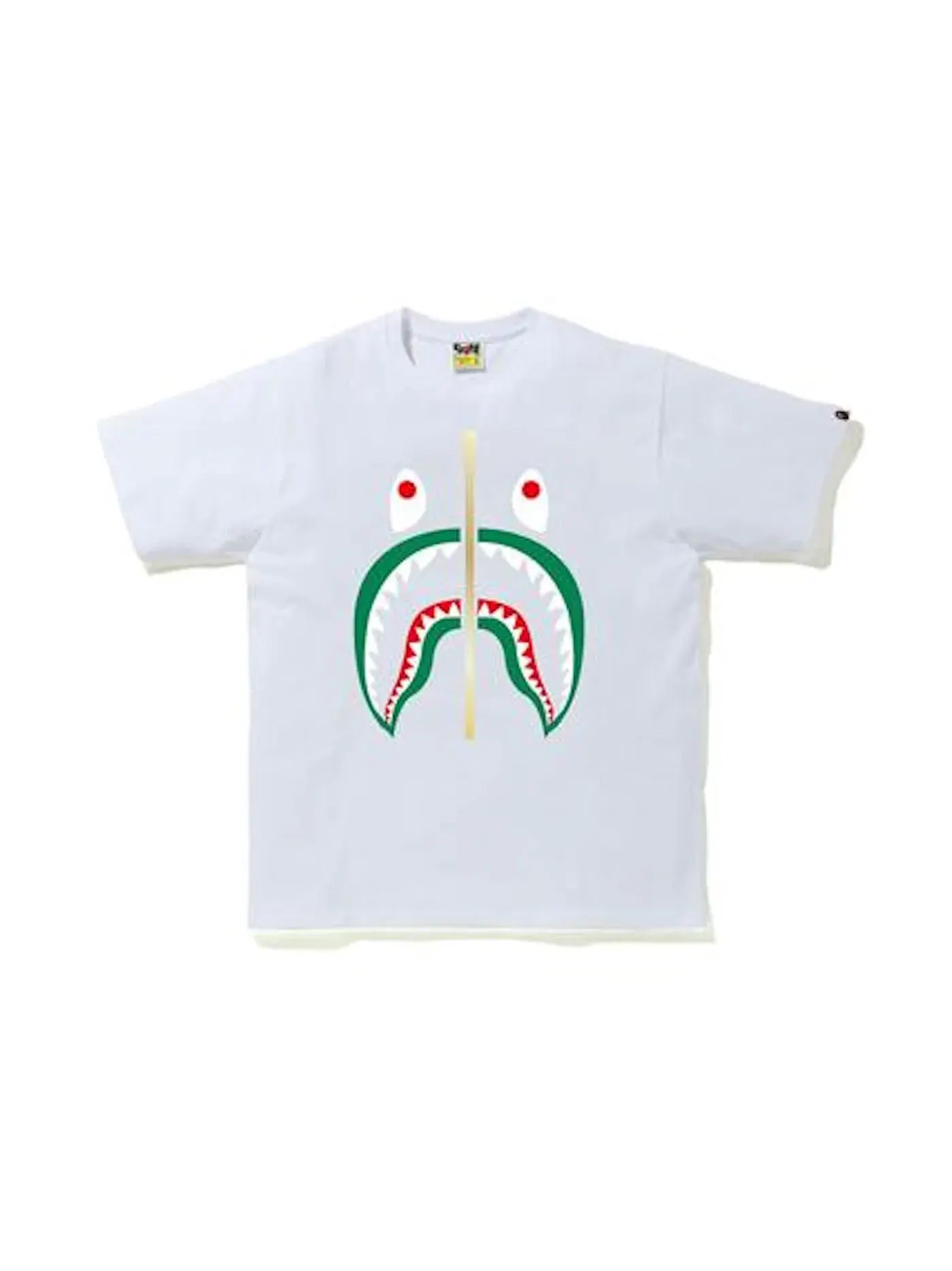 Мужская футболка с принтом BAPE Colors Shark T-Shirt BAPE — изображение 1 из 2, белый/синий