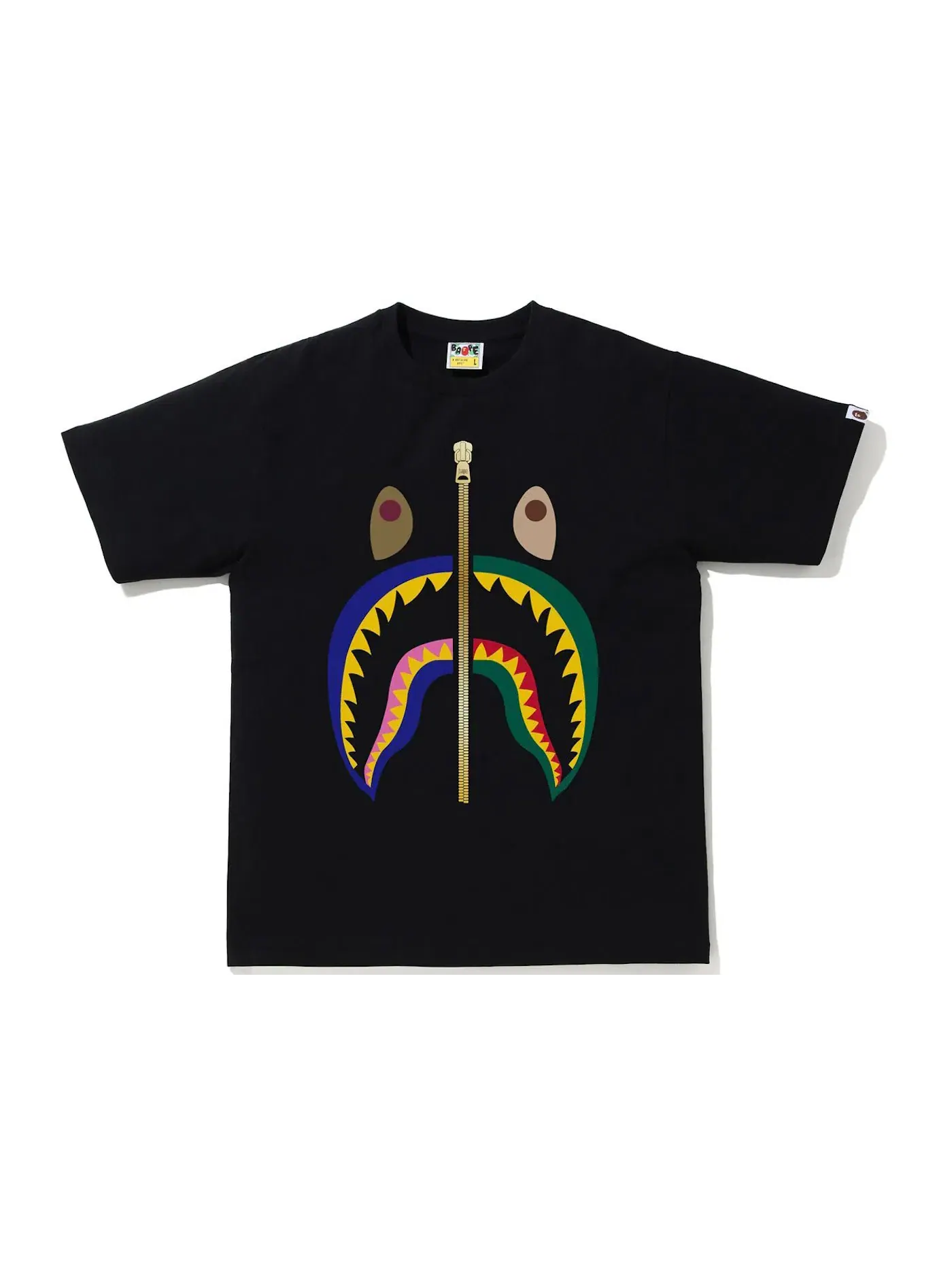 Мужская футболка BAPE Colors Shark Tee BAPE — изображение 1 из 1, черный