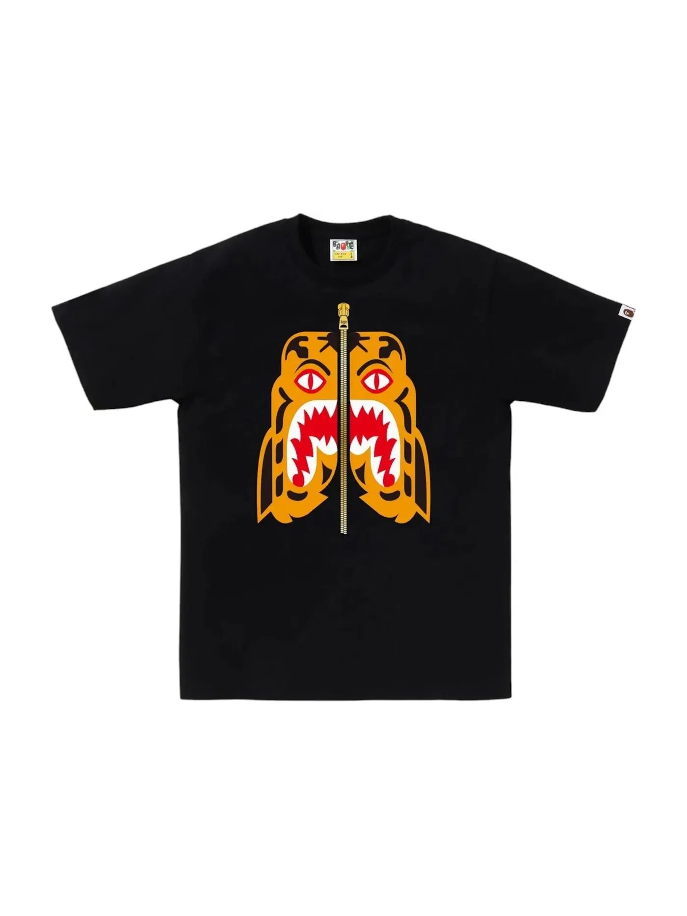 Мужская футболка с принтом BAPE Colors Tiger Tee BAPE — изображение 1 из 1, черный
