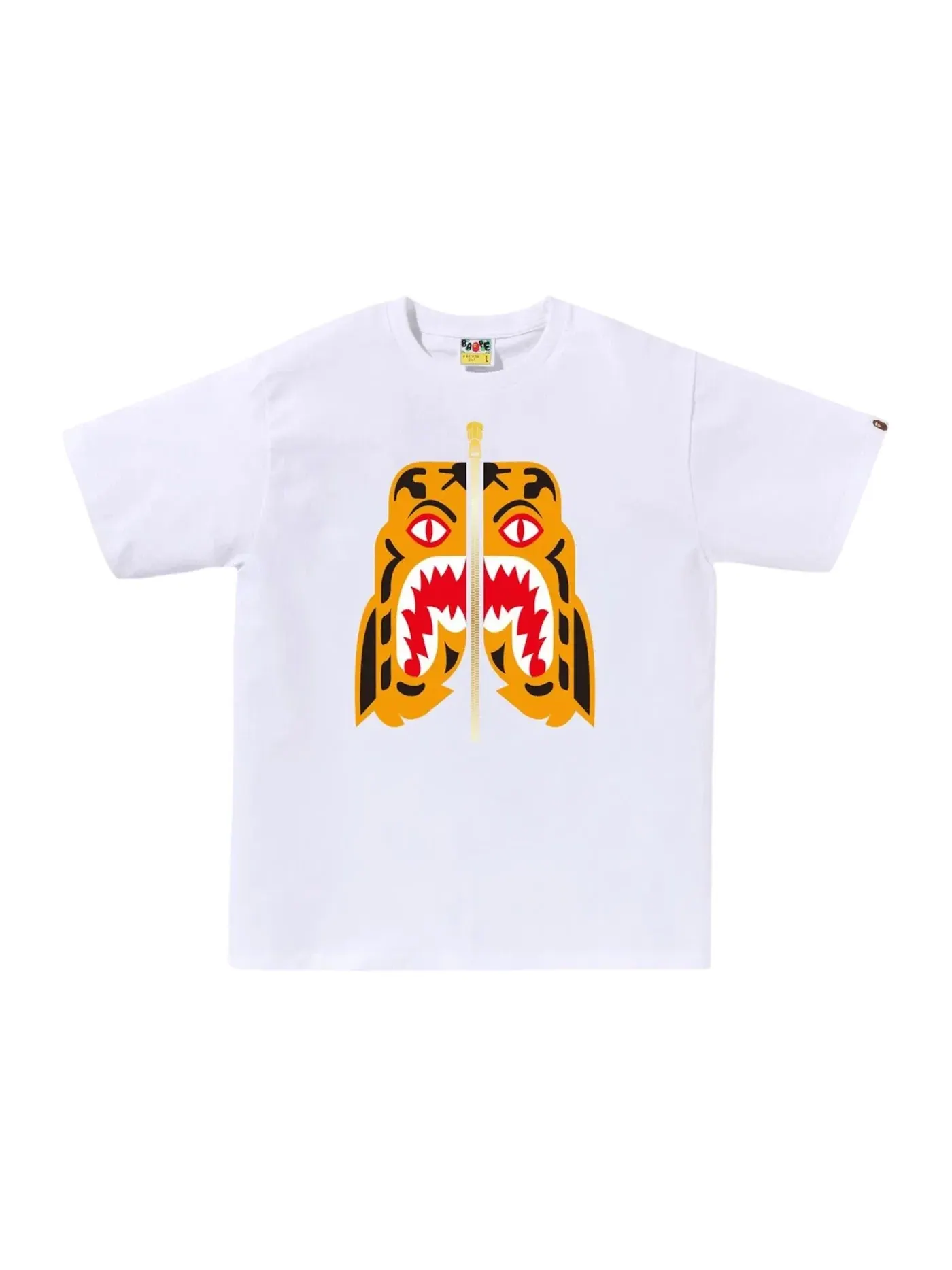 Мужская футболка с принтом BAPE Colors Tiger Tee BAPE — изображение 1 из 1, белый