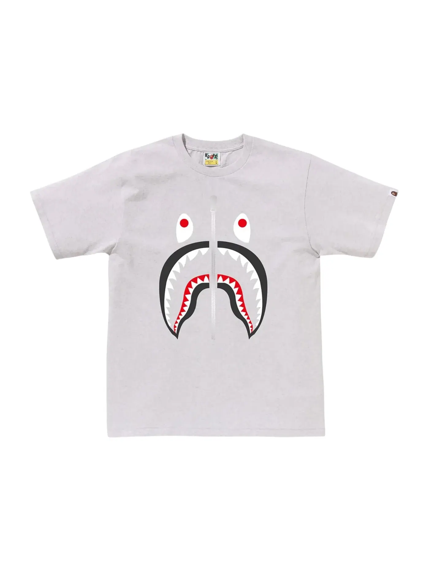 Мужская футболка с принтом BAPE Cotton Shark Head T-Shirt BAPE — изображение 1 из 1, серый