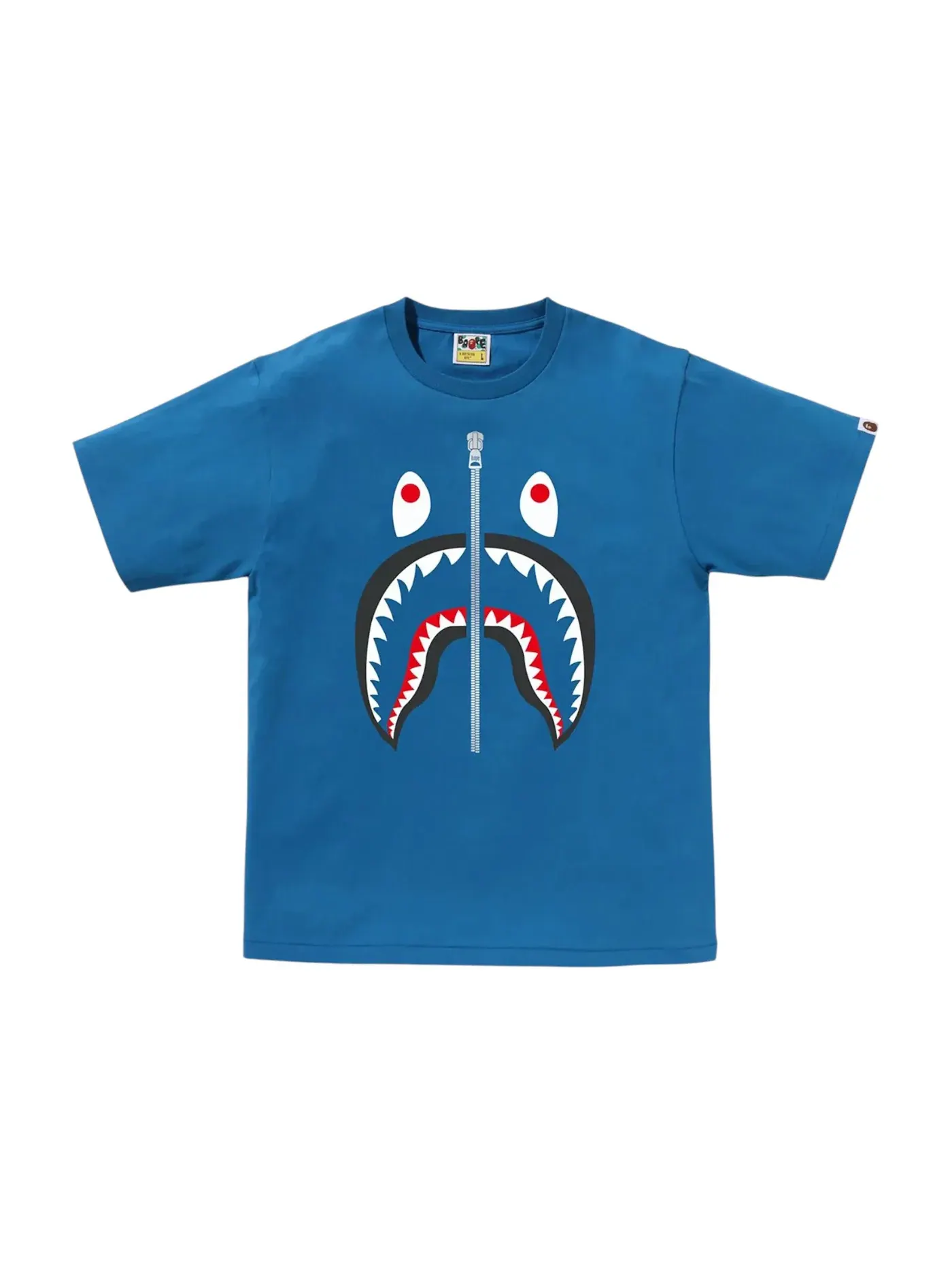 Мужская футболка с принтом Shark Head BAPE — изображение 1 из 1, синий