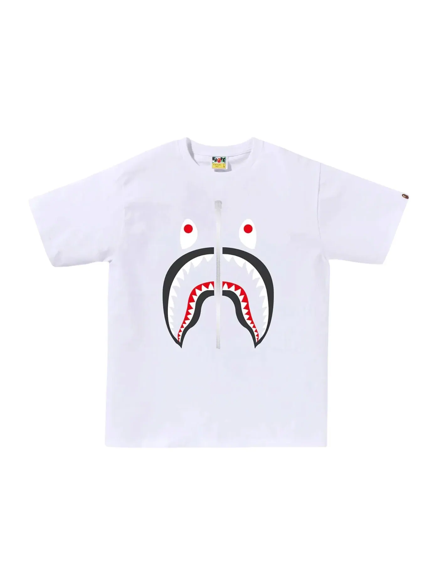 Мужская футболка с принтом Shark Head BAPE — изображение 1 из 1, белый