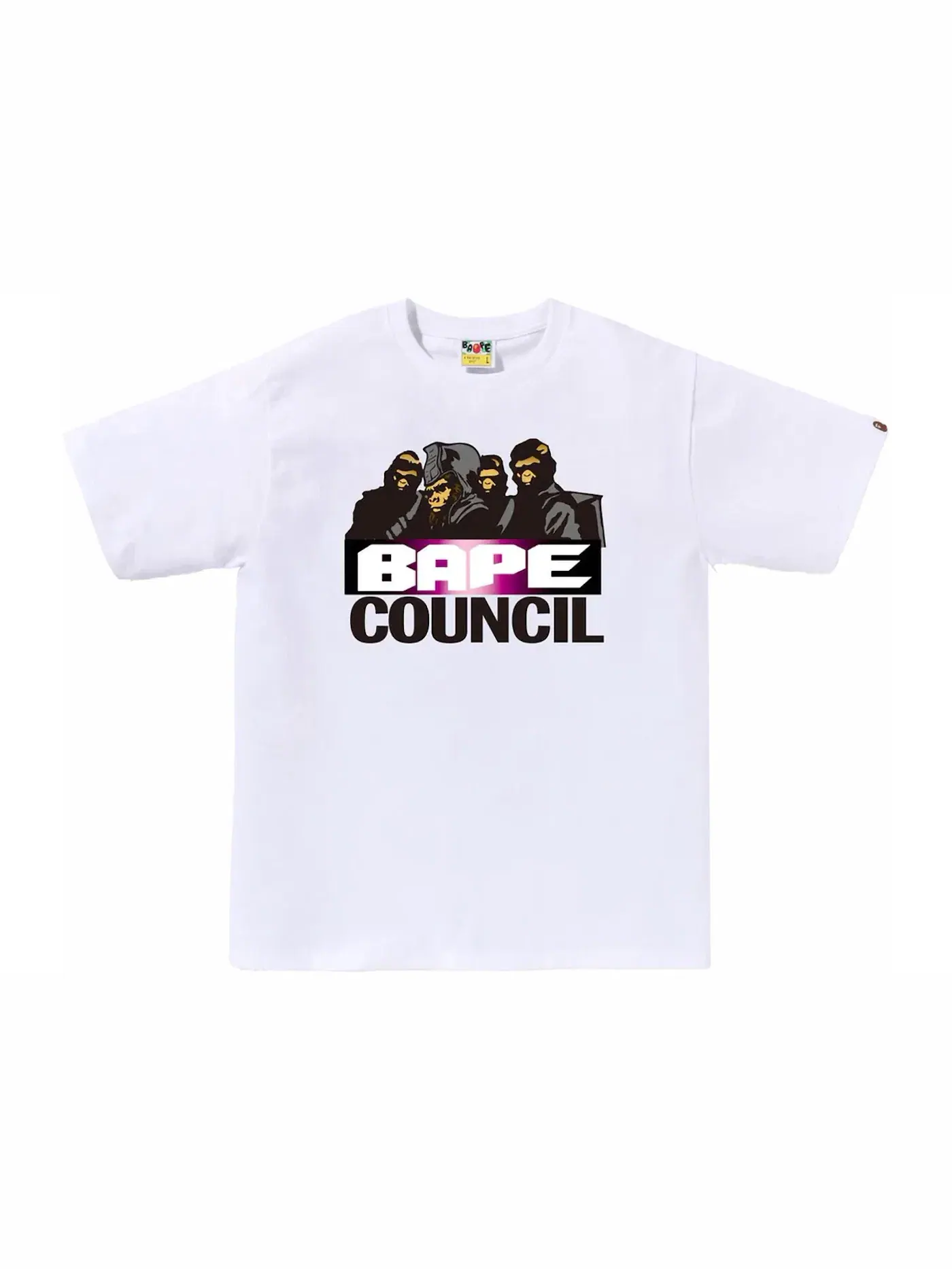Мужская футболка с принтом BAPE Council Tee BAPE — изображение 1 из 1, белый