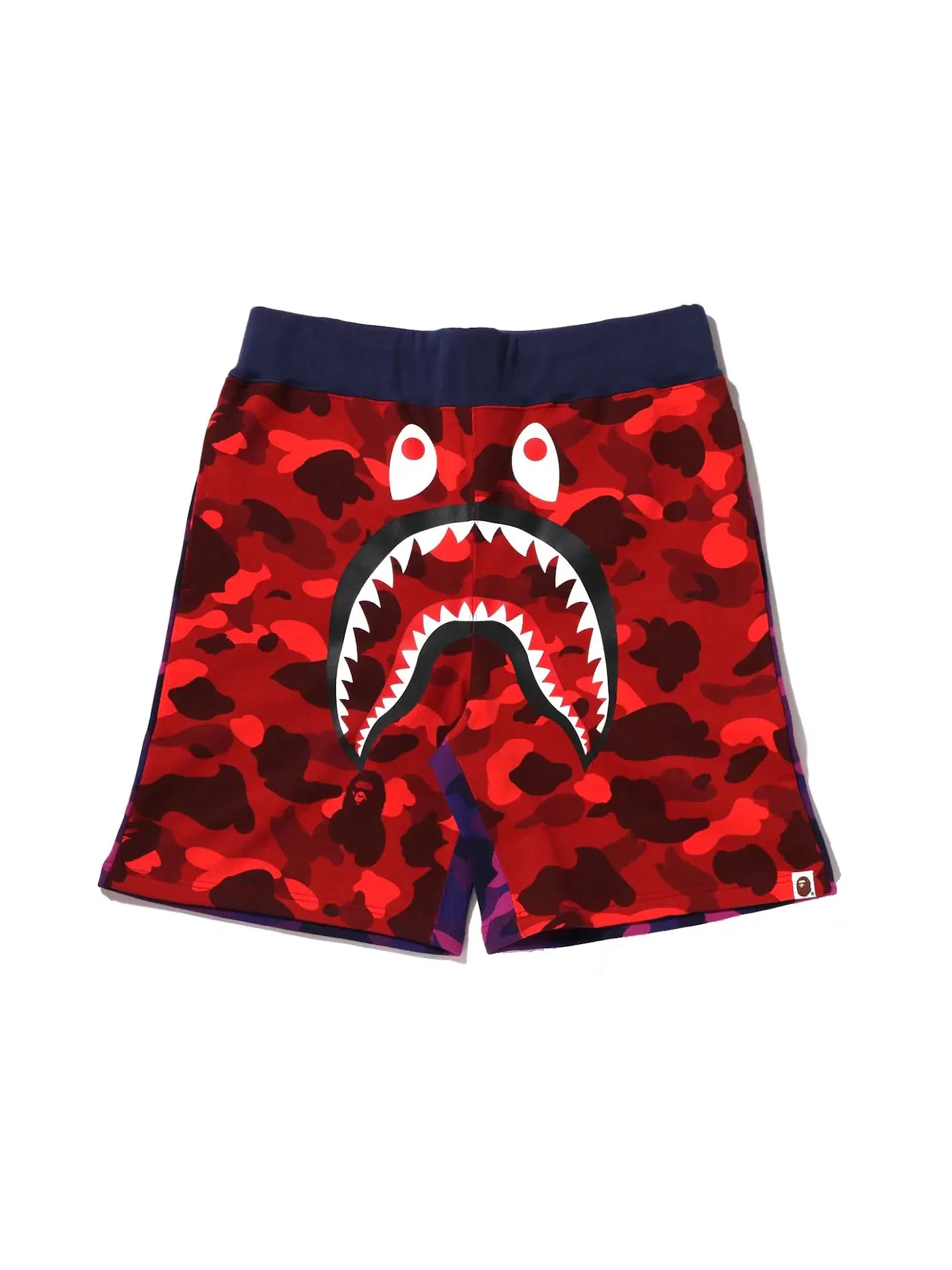 Мужские шорты с принтом Crazy Camo Shark BAPE — изображение 1 из 2, красный