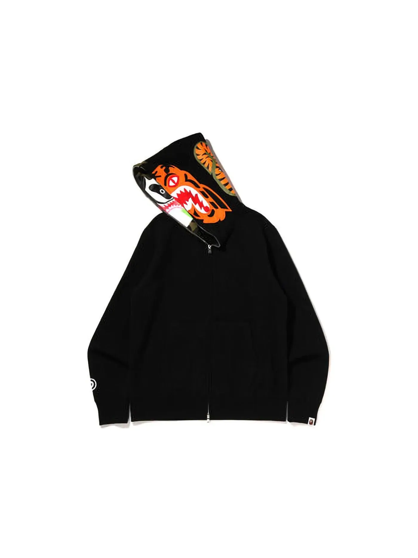 Мужская худи на молнии с принтом Crazy Face BAPE — изображение 3 из 3, черный