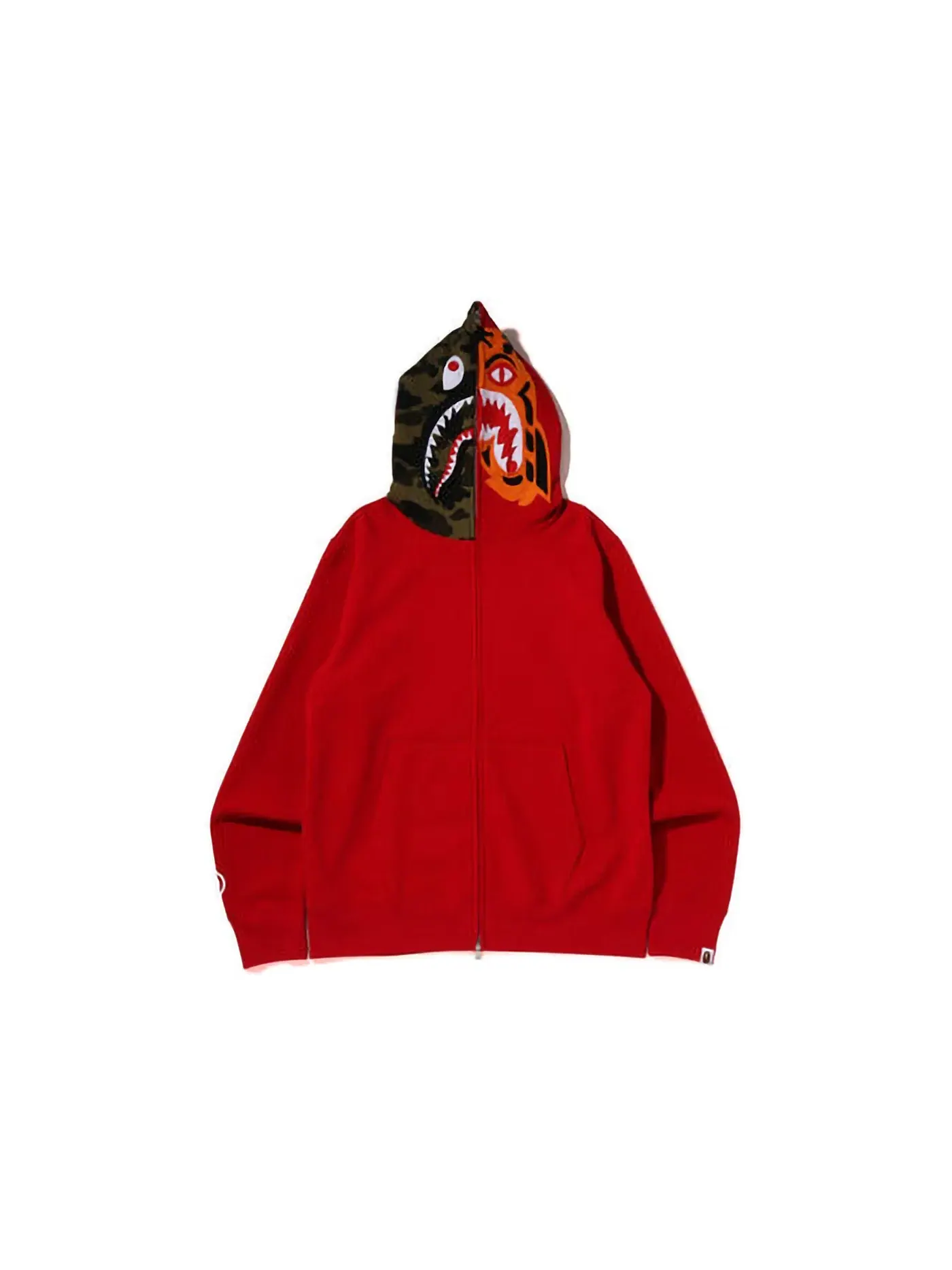 Мужская худи на молнии Crazy Face Full Zip BAPE — изображение 1 из 2, красный