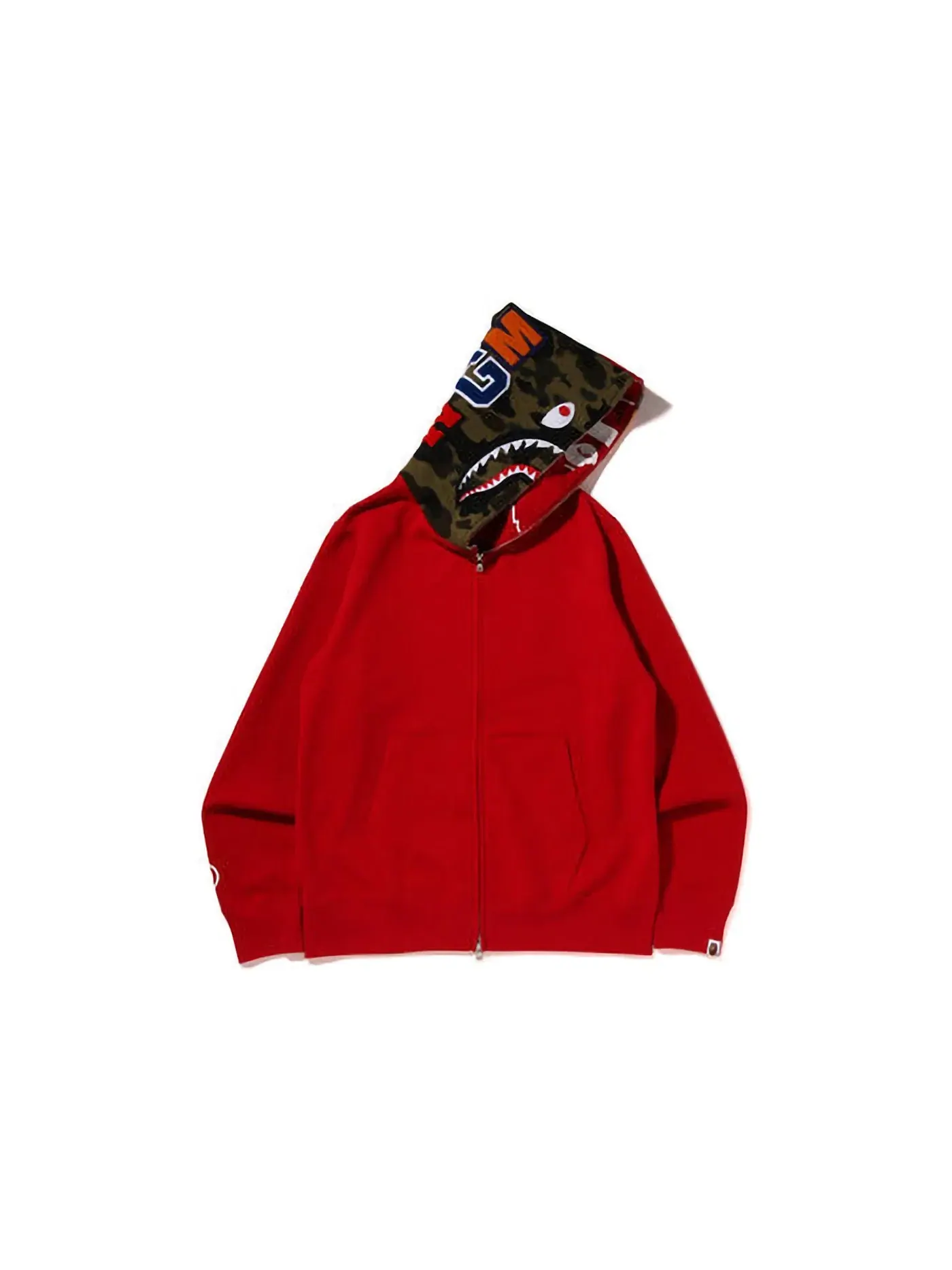 Мужская худи на молнии Crazy Face Full Zip BAPE — изображение 2 из 2, красный