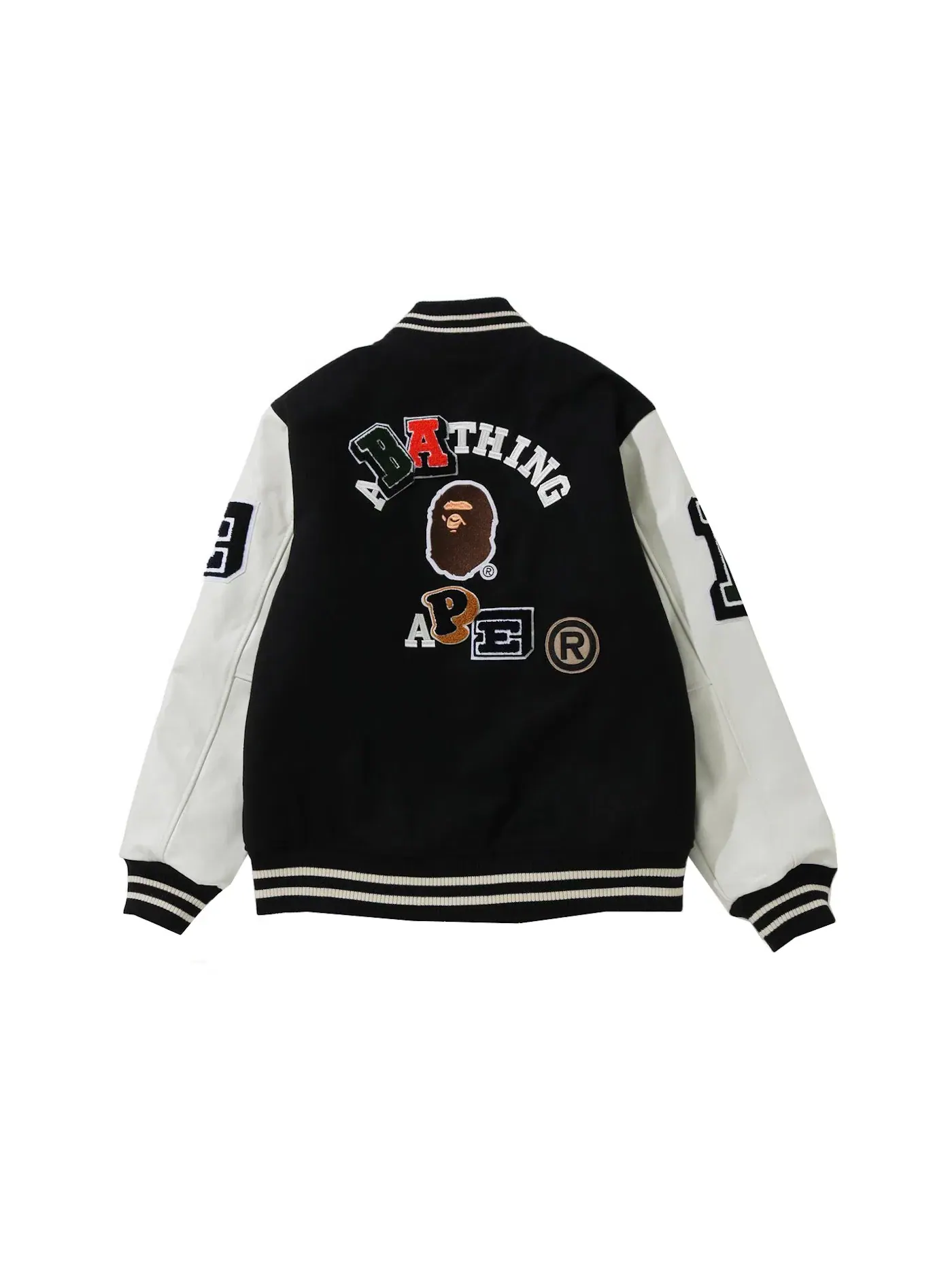 Мужская куртка-бомбер с принтом Crazy Patch BAPE — изображение 2 из 3, черный