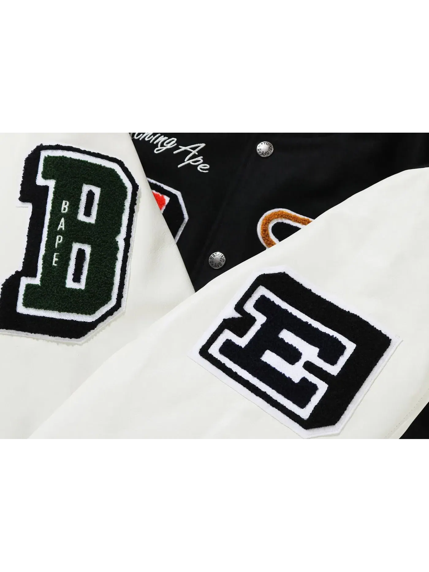 Мужская куртка-бомбер с принтом Crazy Patch BAPE — изображение 3 из 3, черный