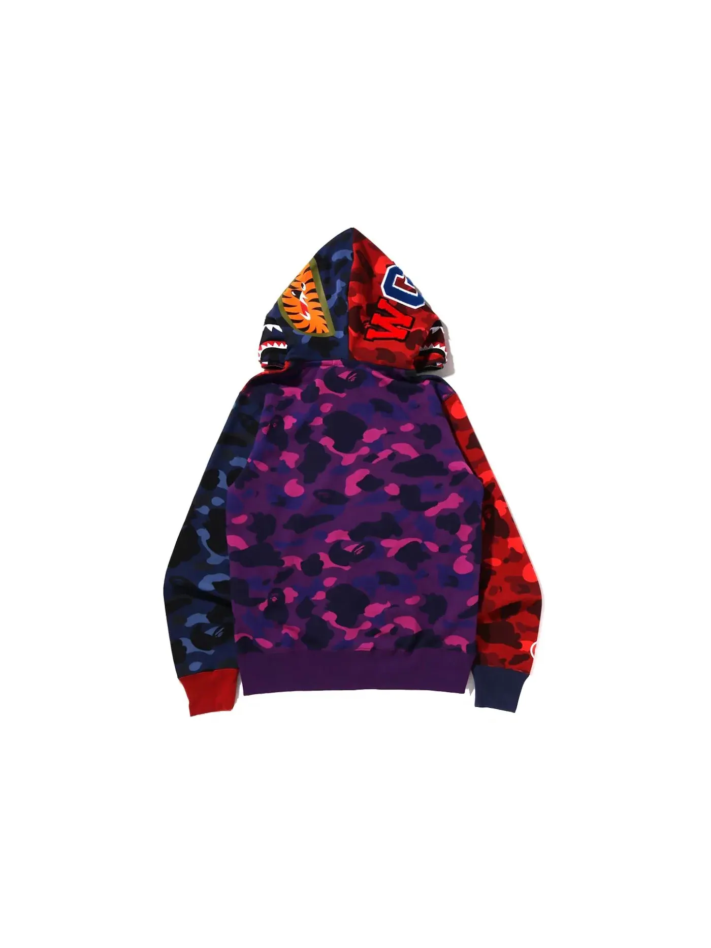 Мужская худи на молнии с принтом BAPE Crazy Shark Wide Fit Full Zip Double Hoodie Multi — изображение 3 из 3, мульти