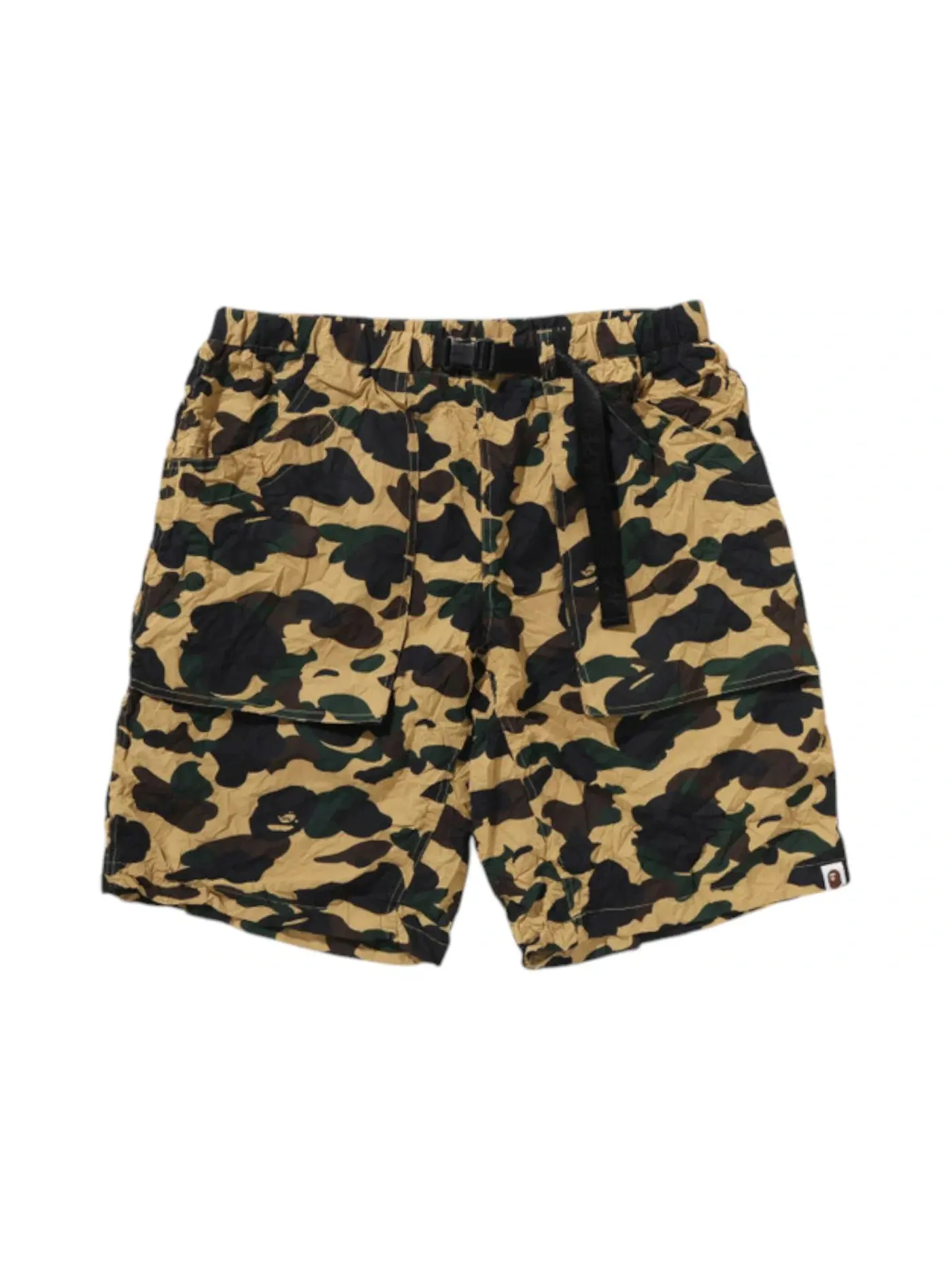 Мужские шорты с камуфляжным принтом BAPE — изображение 1 из 2, желтый