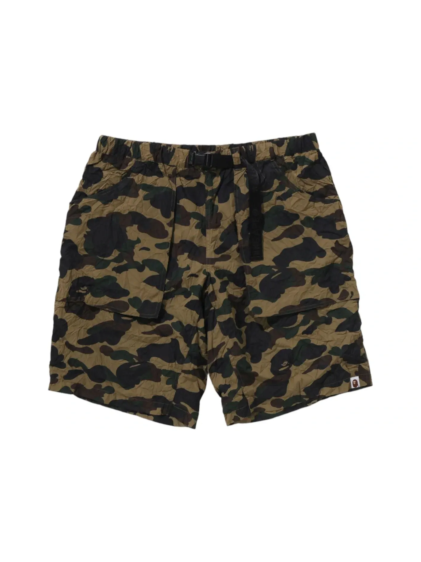 Мужские шорты с эффектом крэш 1st Camo Regular Fit BAPE — изображение 1 из 2, зеленый