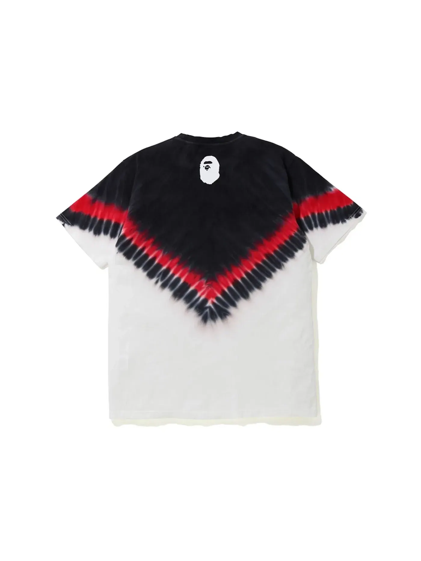 Мужская футболка с принтом BAPE Curved Logo Tie Dye Tee — изображение 2 из 2, черный