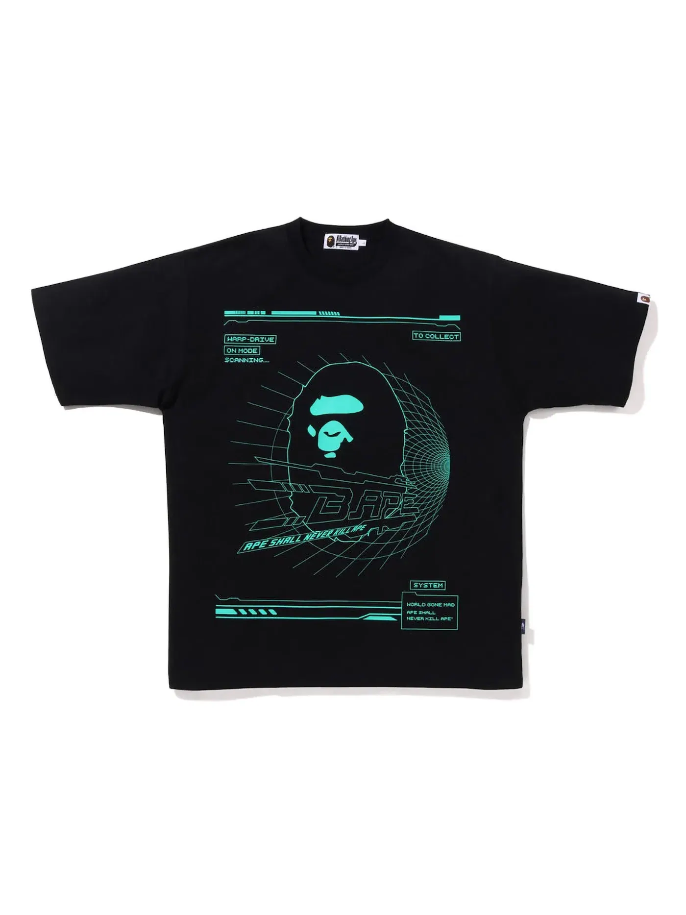 Мужская футболка свободного кроя Cyber Bathing Ape Relaxed Fit Tee BAPE — изображение 1 из 2, черный