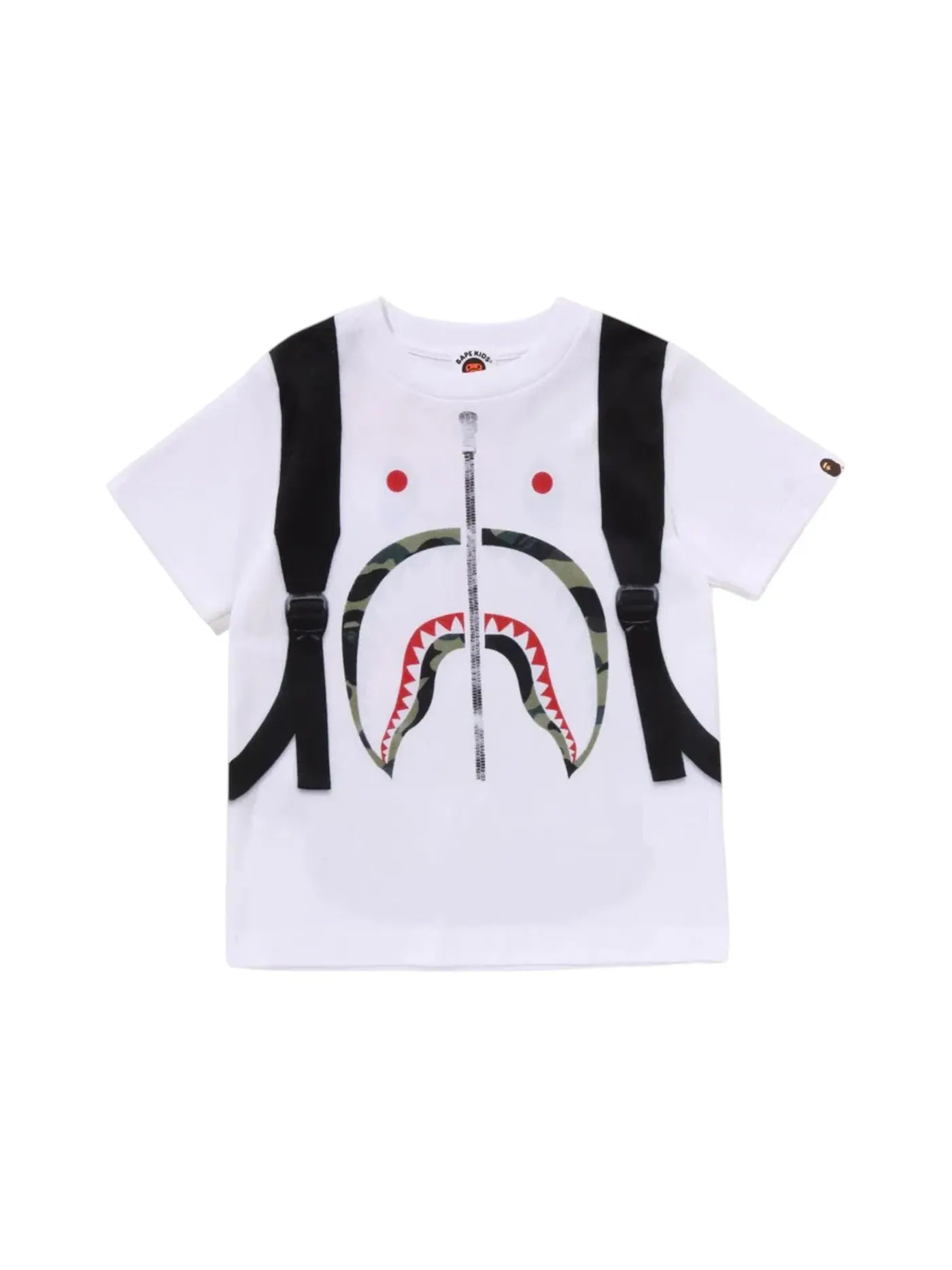 Детская футболка с принтом BAPE Daypack Print Tee BAPE — изображение 1 из 1, белый