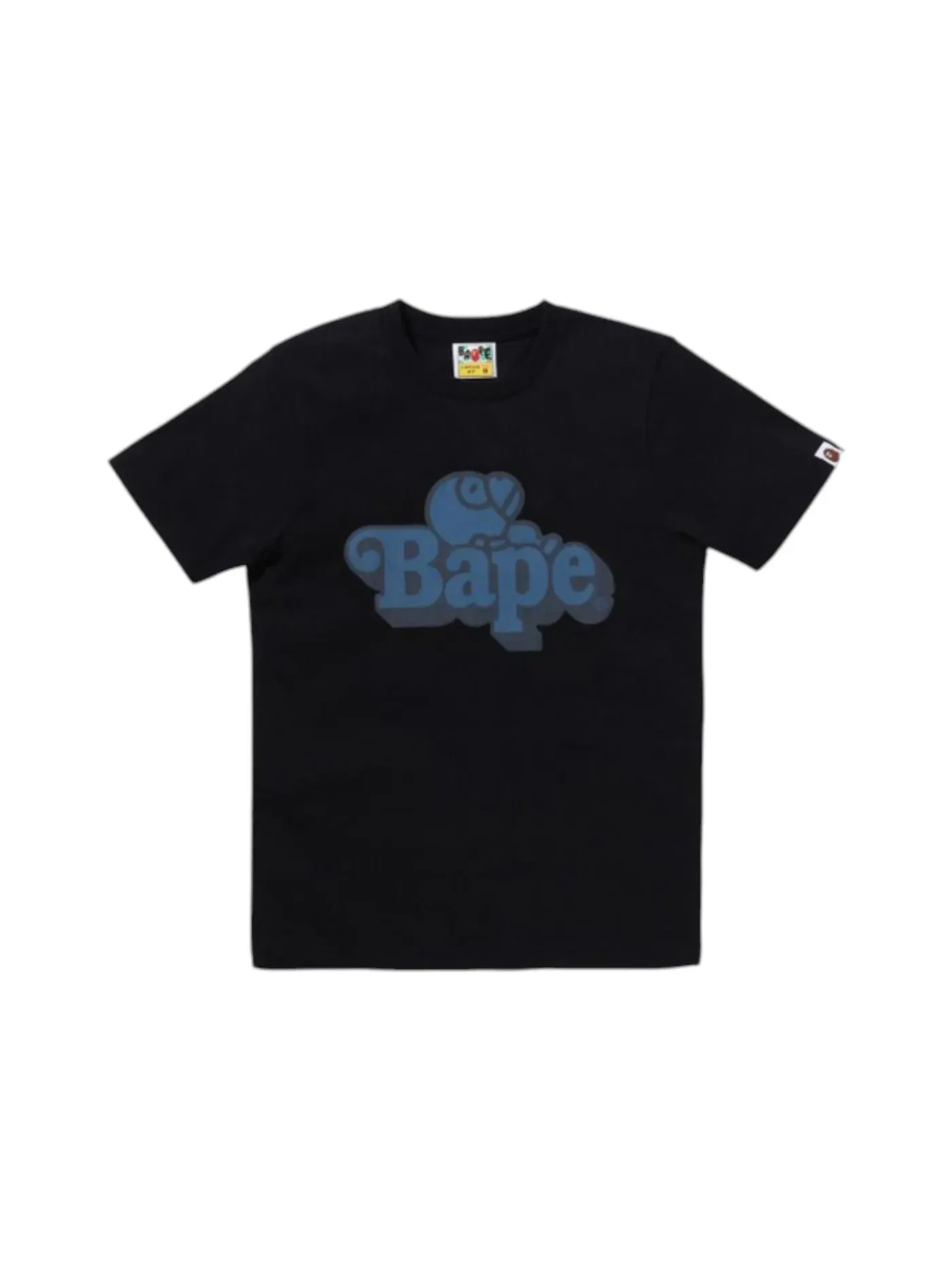 Женская футболка с принтом BAPE Denim Milo On BAPE Tee BAPE — изображение 1 из 1, черный