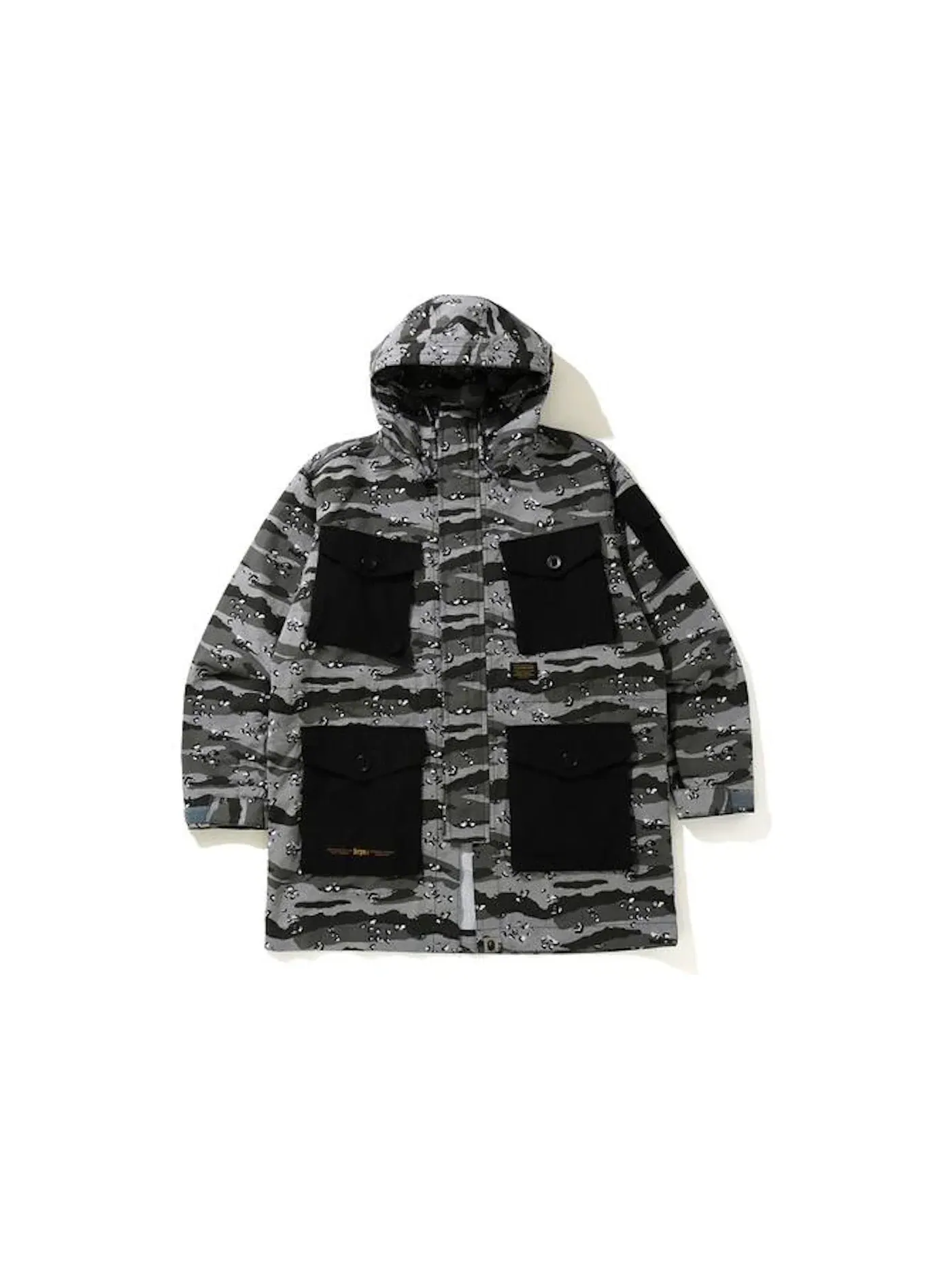 Мужская куртка свободного кроя с принтом Desert Camo BAPE — изображение 1 из 2, черный