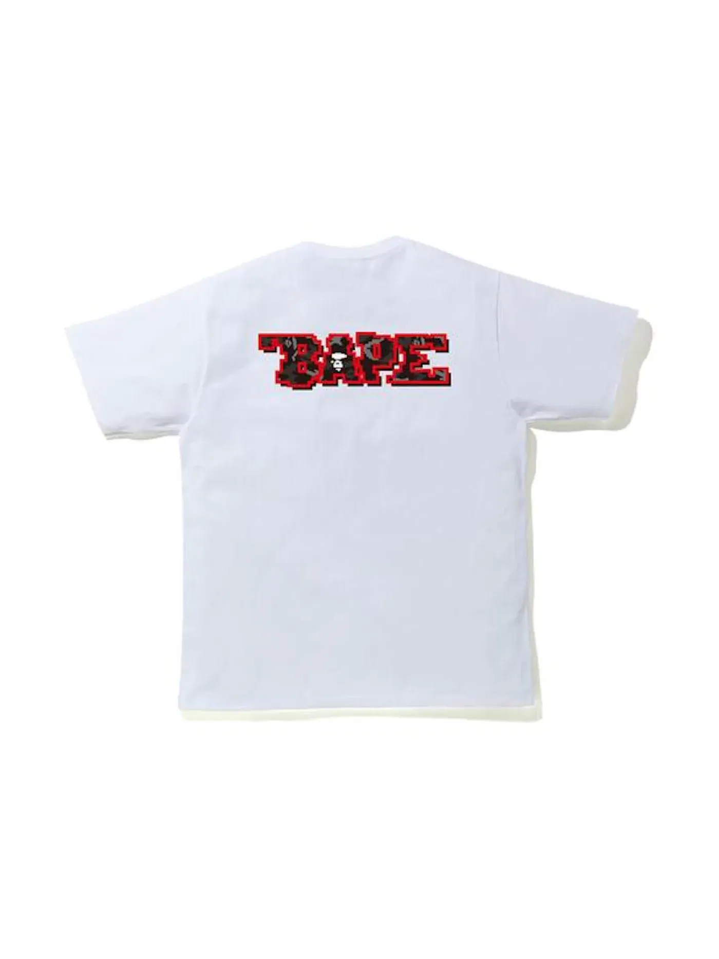 Мужская футболка с принтом BAPE Tee — изображение 2 из 2, белый/черный