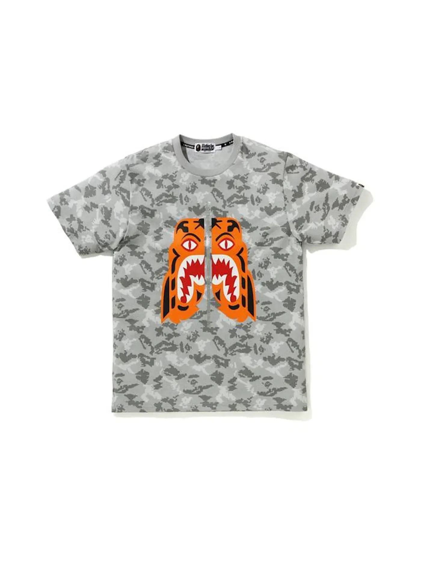 Мужская футболка с принтом BAPE Digital Camo Tiger Tee BAPE — изображение 1 из 2, серый
