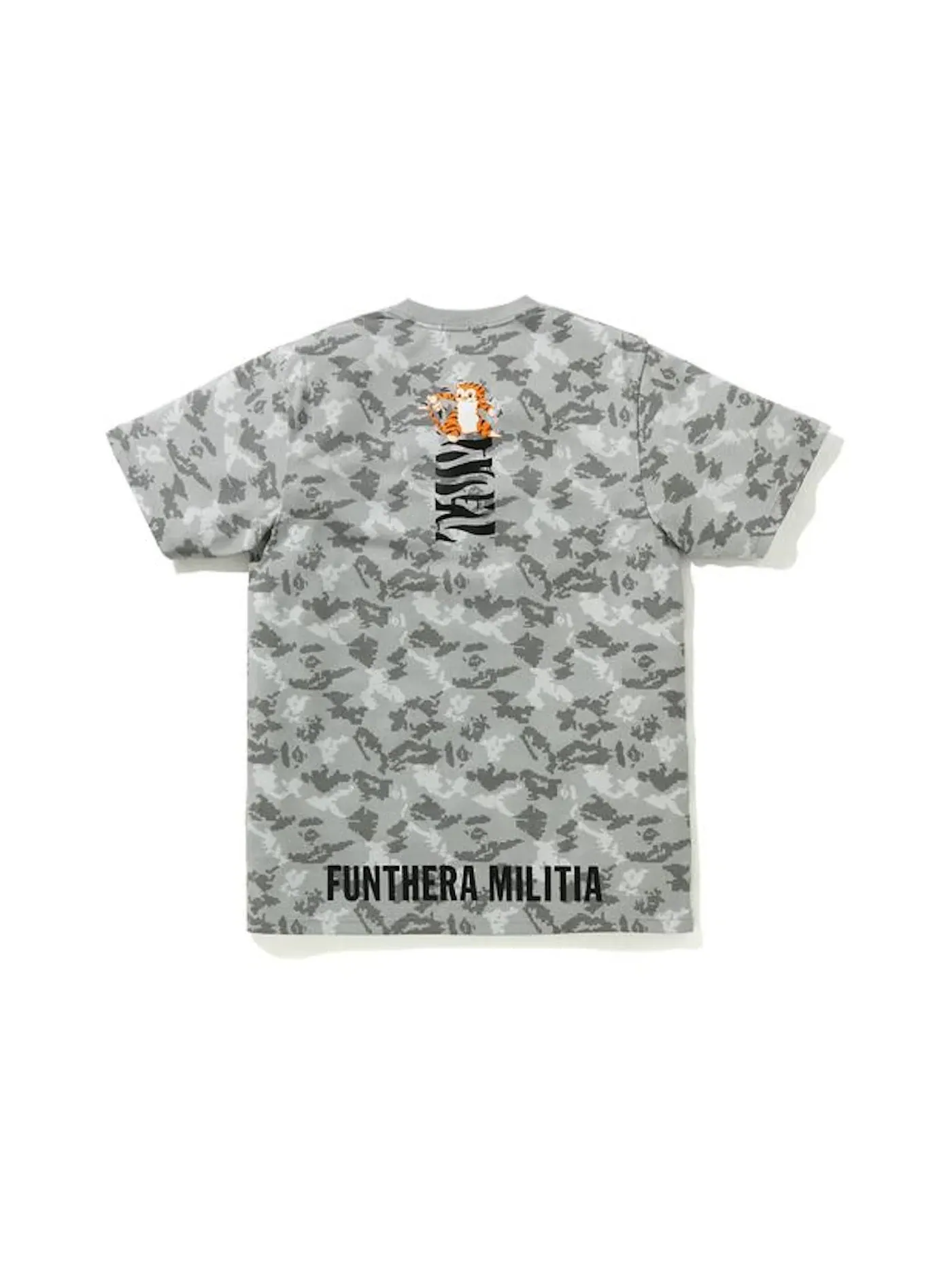 Мужская футболка с принтом BAPE Digital Camo Tiger Tee BAPE — изображение 2 из 2, серый