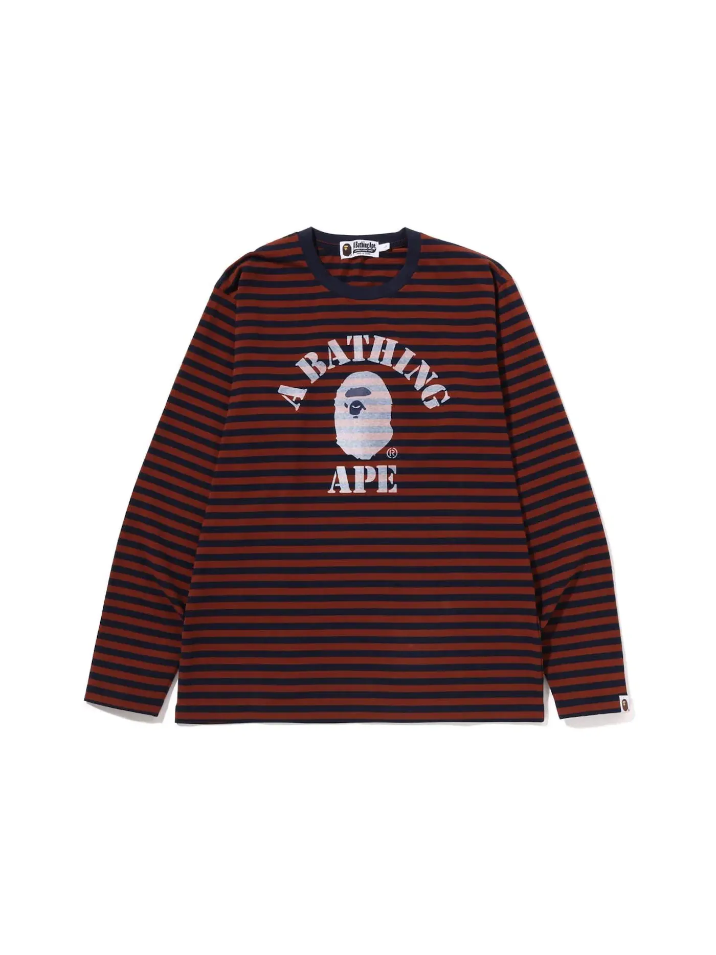 Мужская футболка с длинным рукавом BAPE — изображение 1 из 2, коричневый