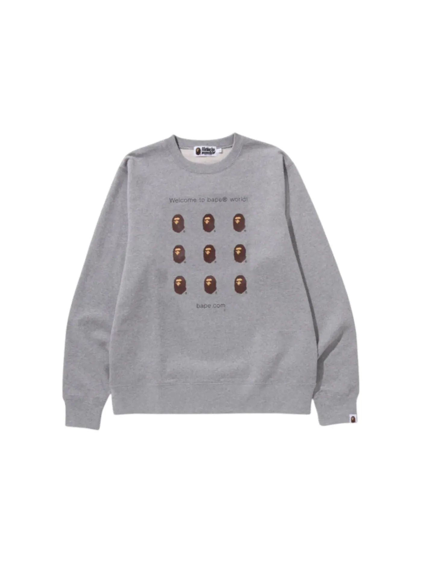Мужской свитшот BAPE Dot Com Crewneck Sweatshirt — изображение 1 из 2, серый