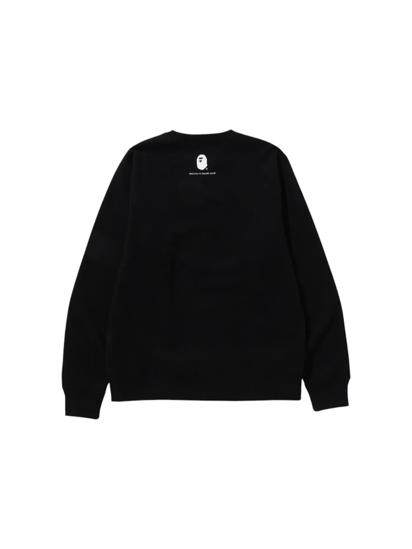 Мужской свитшот с принтом BAPE Dot Com Crewneck Sweatshirt BAPE — изображение 2 из 2, черный