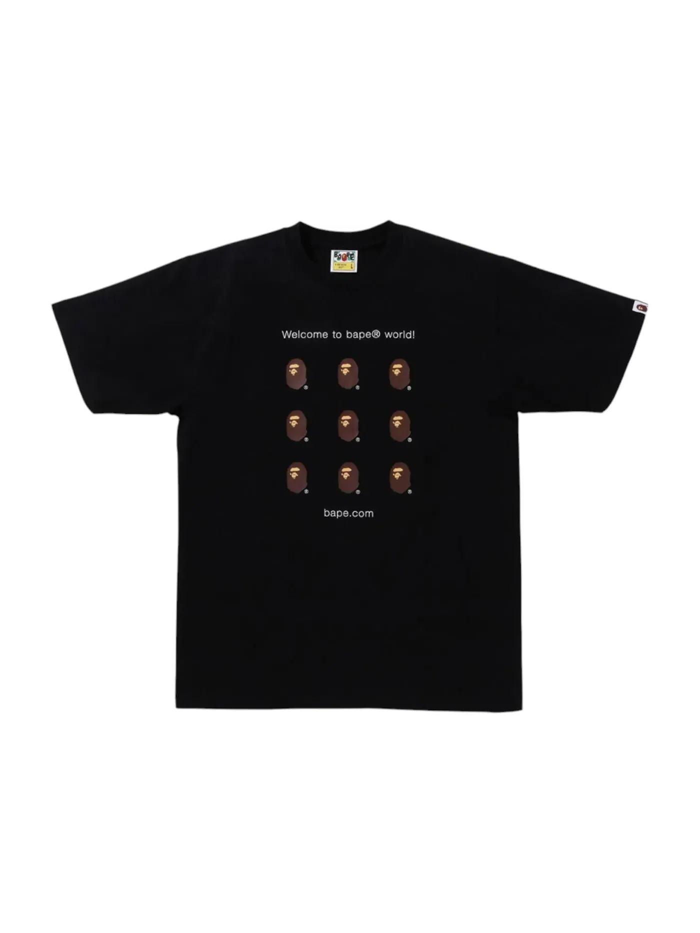 Мужская футболка с принтом BAPE Tee BAPE — изображение 1 из 2, черный