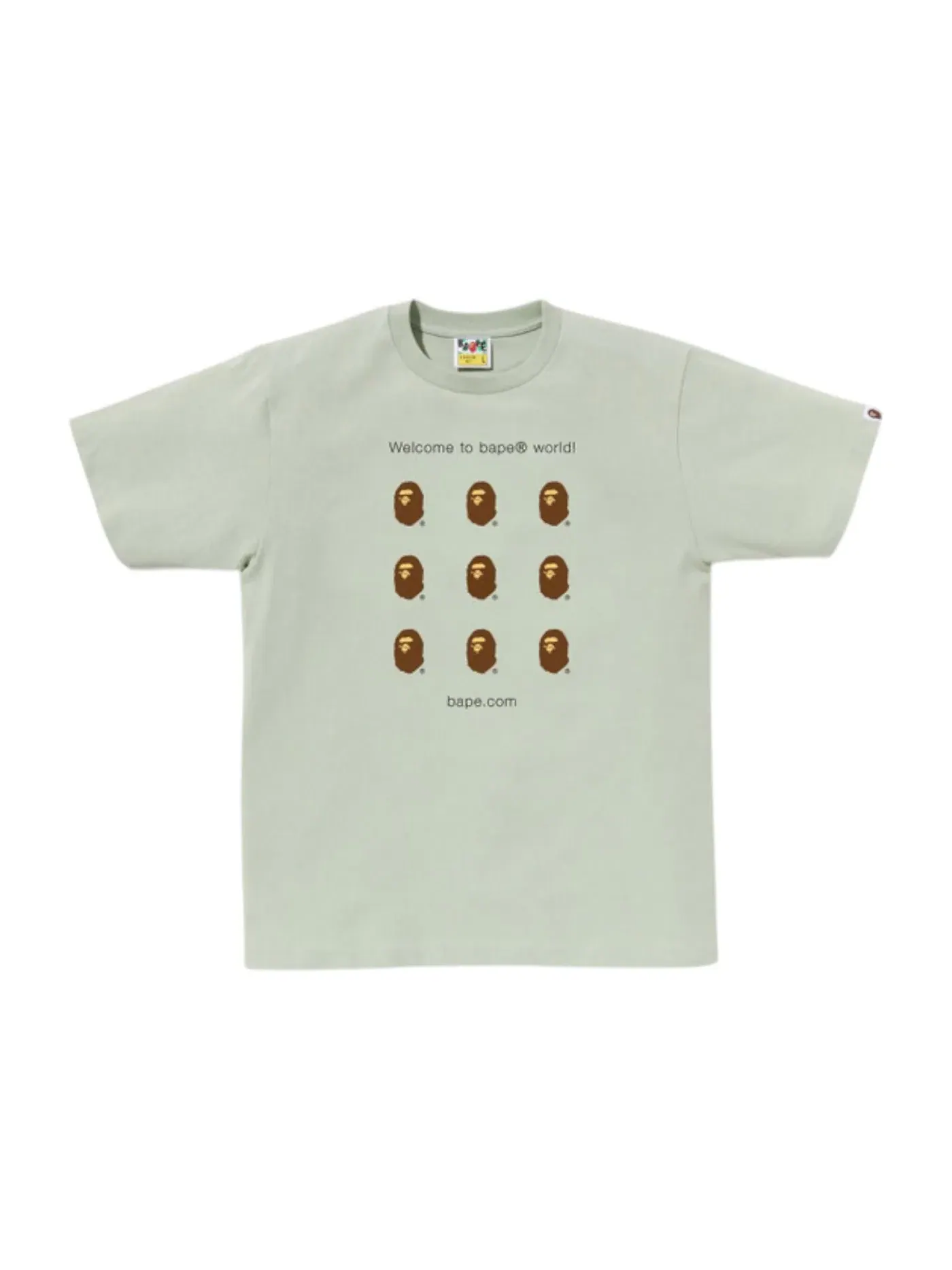 Мужская футболка с принтом BAPE Tee BAPE — изображение 1 из 2, зеленый