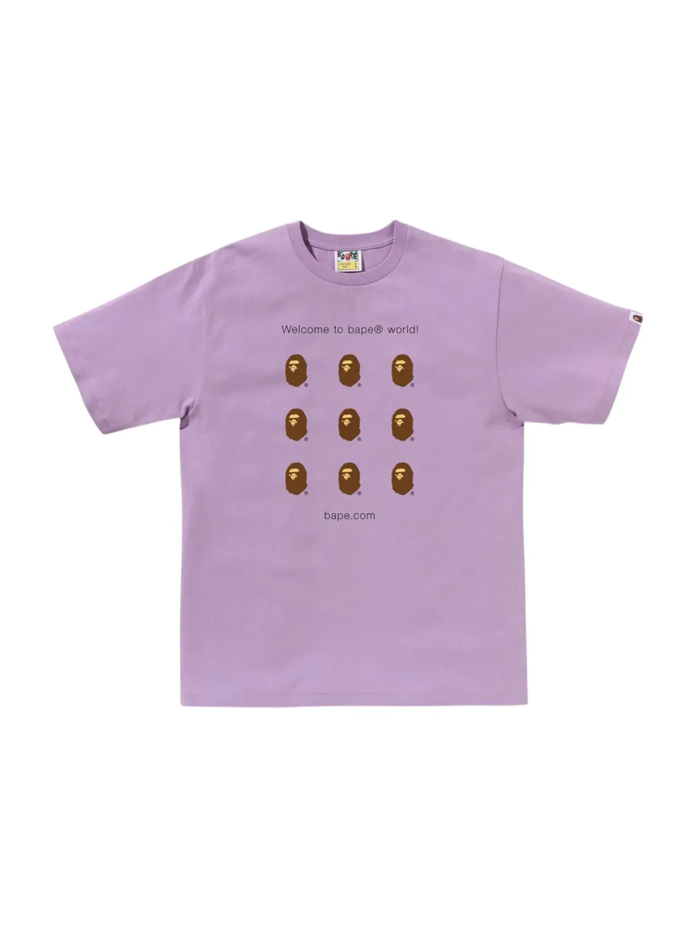 Мужская футболка с принтом BAPE Dot Com Tee BAPE — изображение 1 из 2, фиолетовый