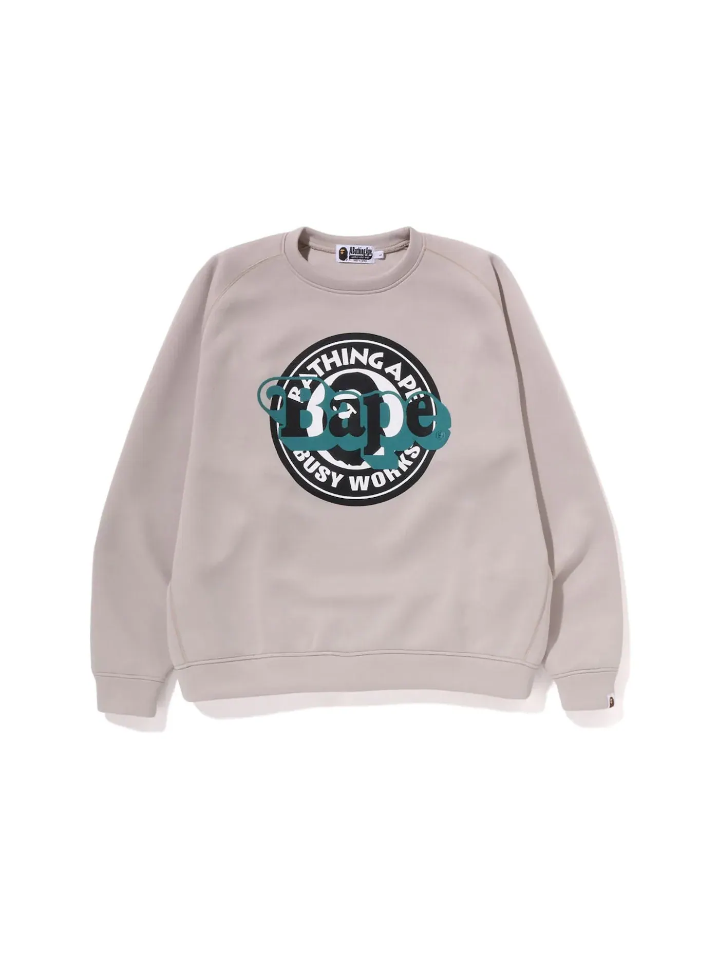 Мужской свитшот свободного кроя Double Knit BAPE Sta BAPE — изображение 1 из 1, бежевый
