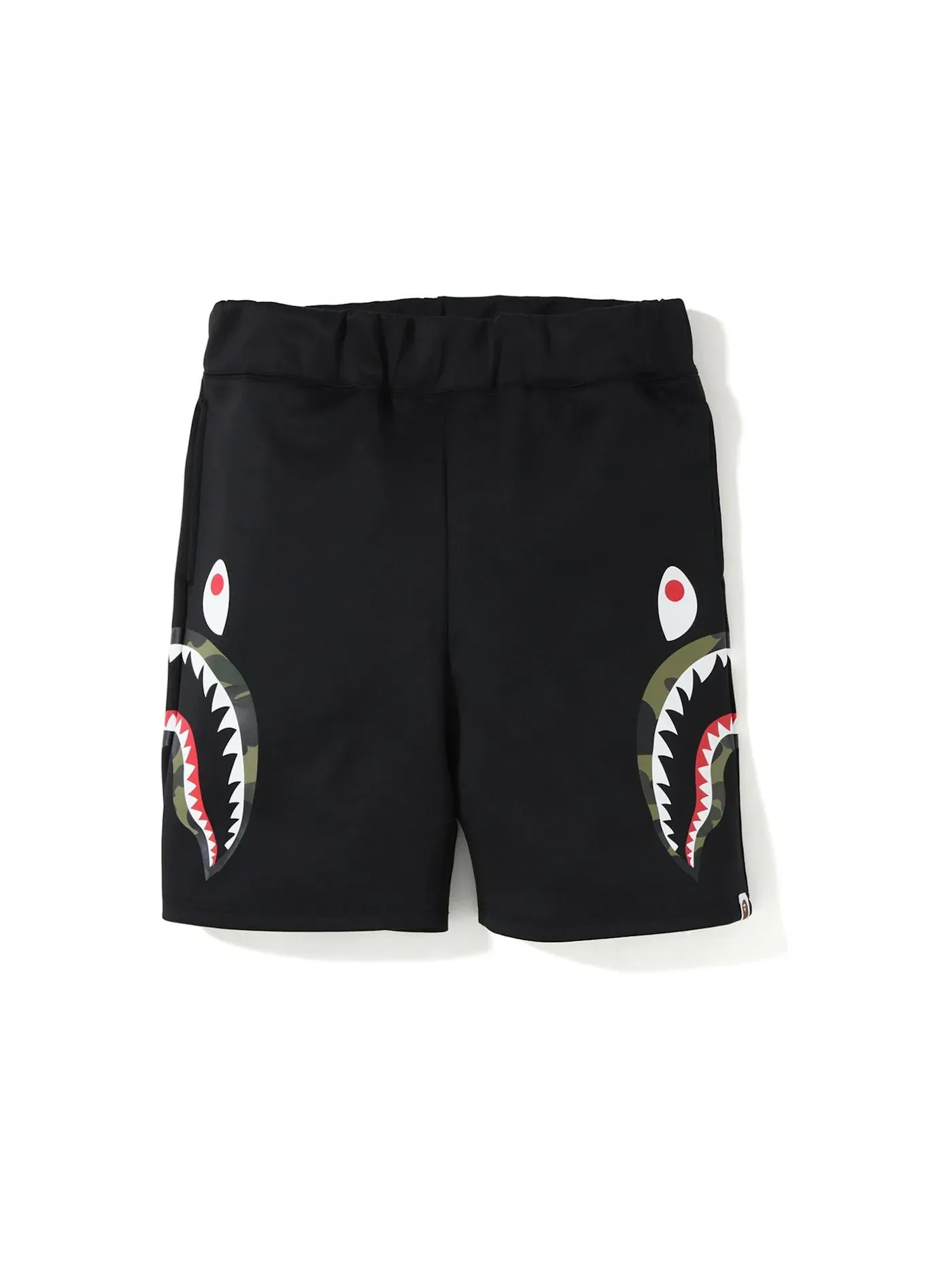 Мужские шорты с принтом Double Knit Side Shark BAPE — изображение 1 из 2, черный