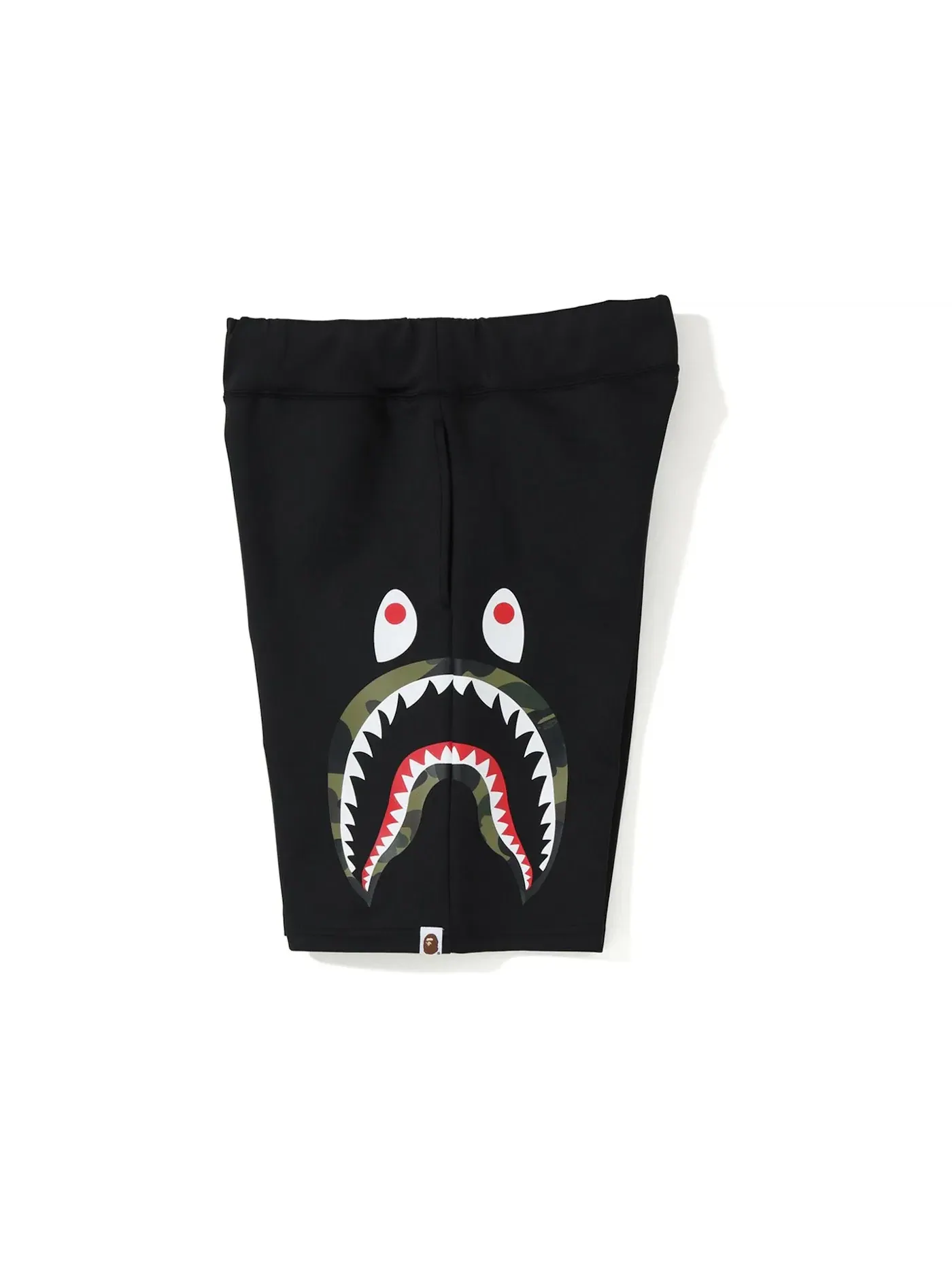 Мужские шорты с принтом Double Knit Side Shark BAPE — изображение 2 из 2, черный