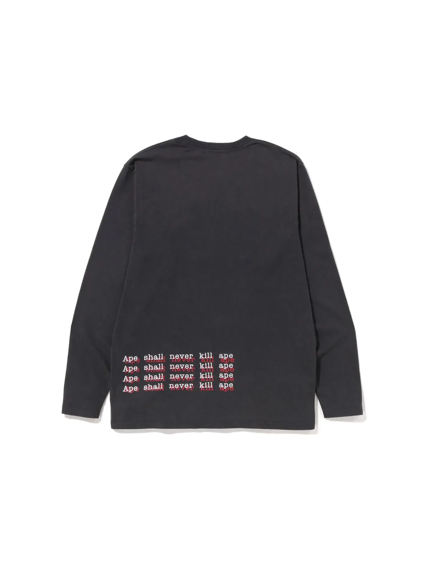 Мужская футболка с длинным рукавом с принтом BAPE Tee — изображение 2 из 2, черный