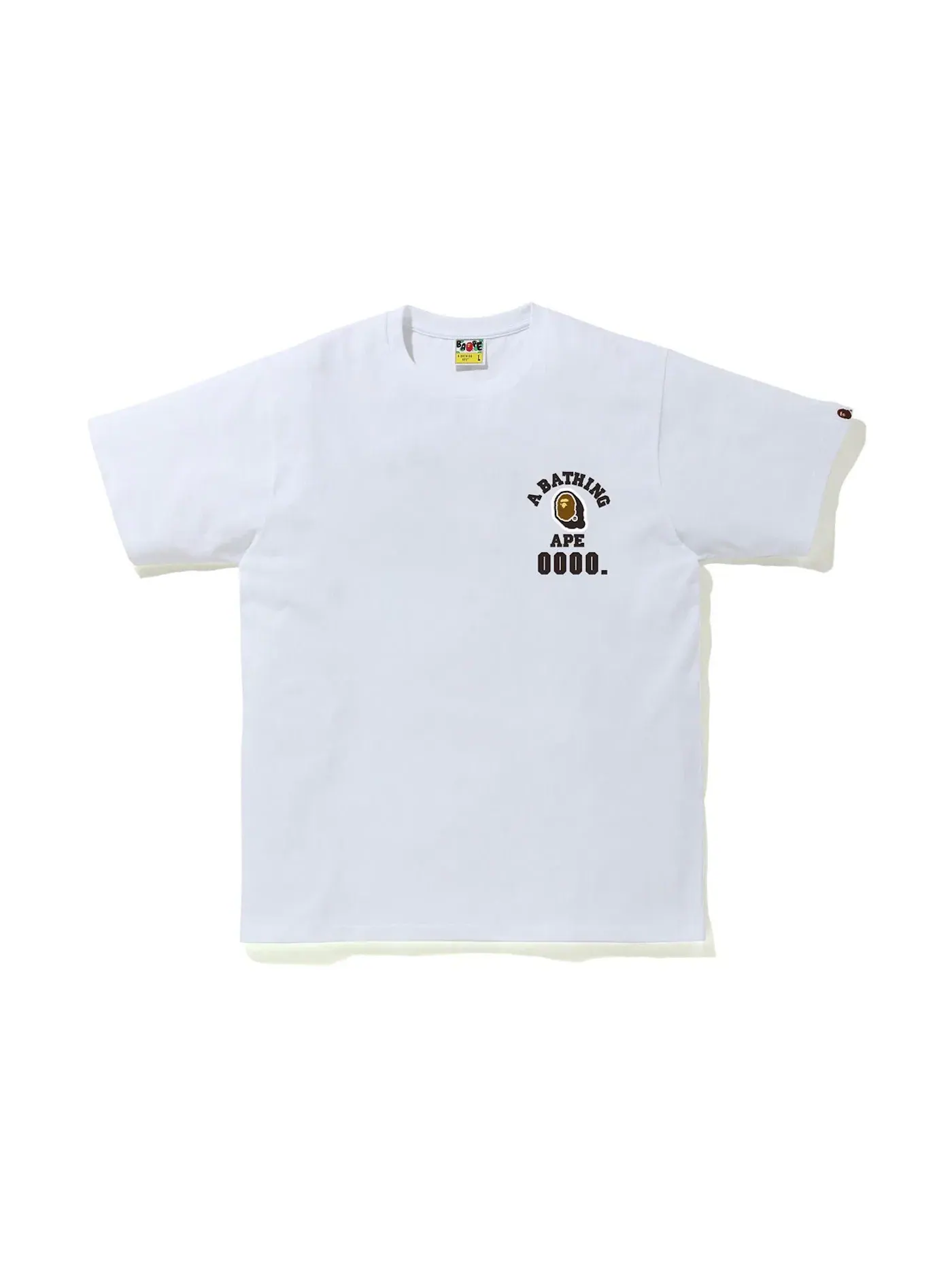 Мужская футболка с принтом BAPE Emblem Tee BAPE — изображение 1 из 2, белый