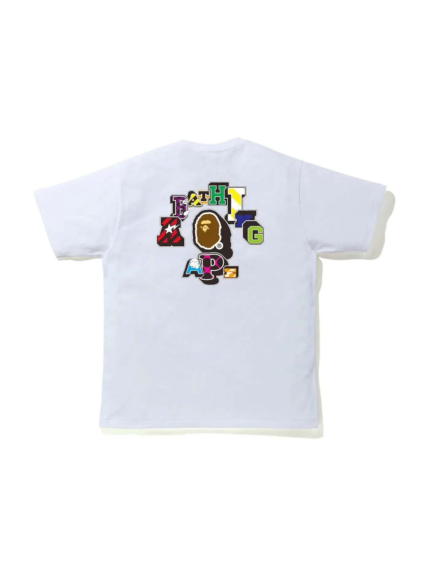 Мужская футболка с принтом BAPE Emblem Tee BAPE — изображение 2 из 2, белый
