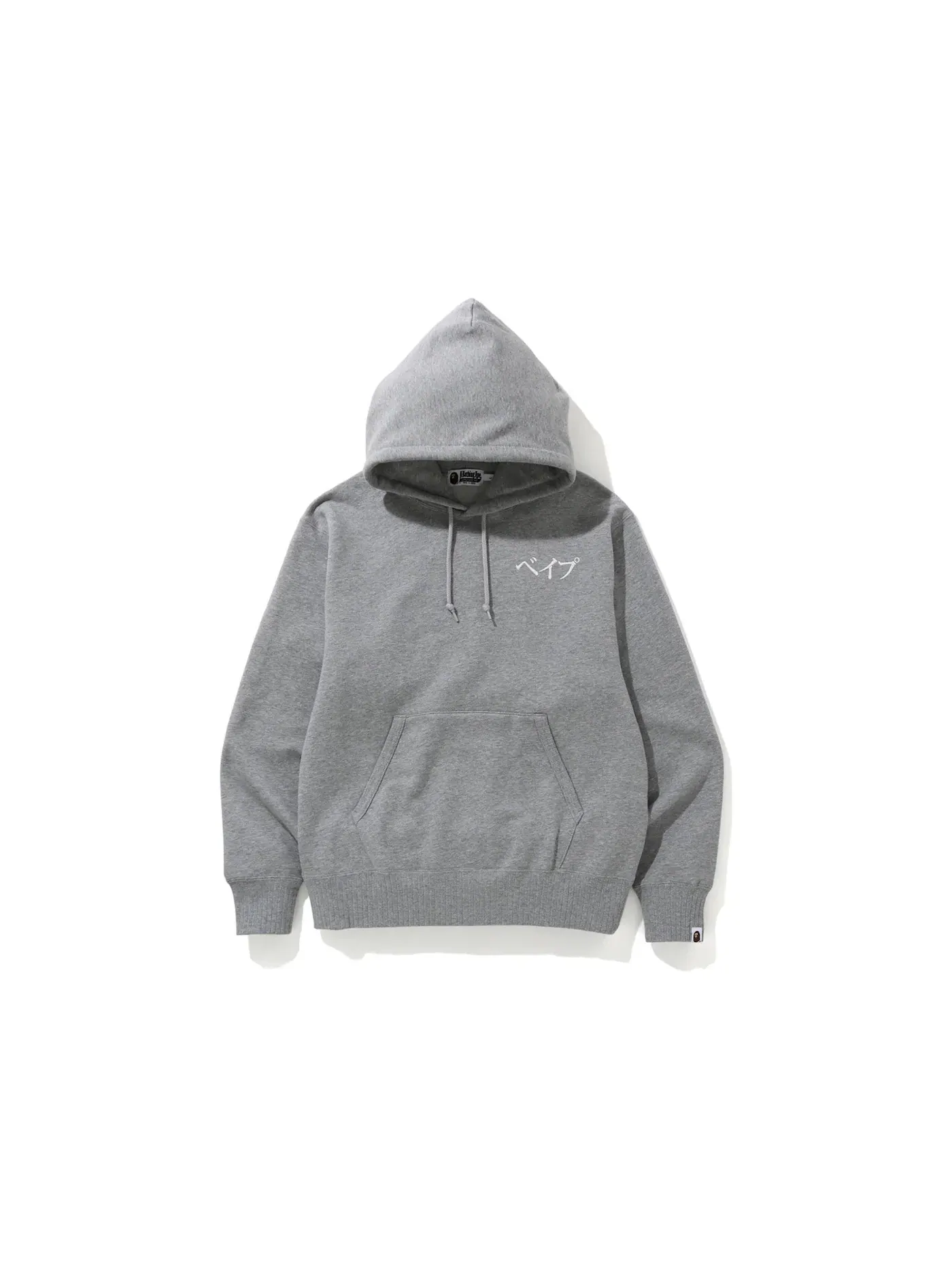 Мужская худи свободного кроя с вышивкой BAPE — изображение 1 из 3, серый